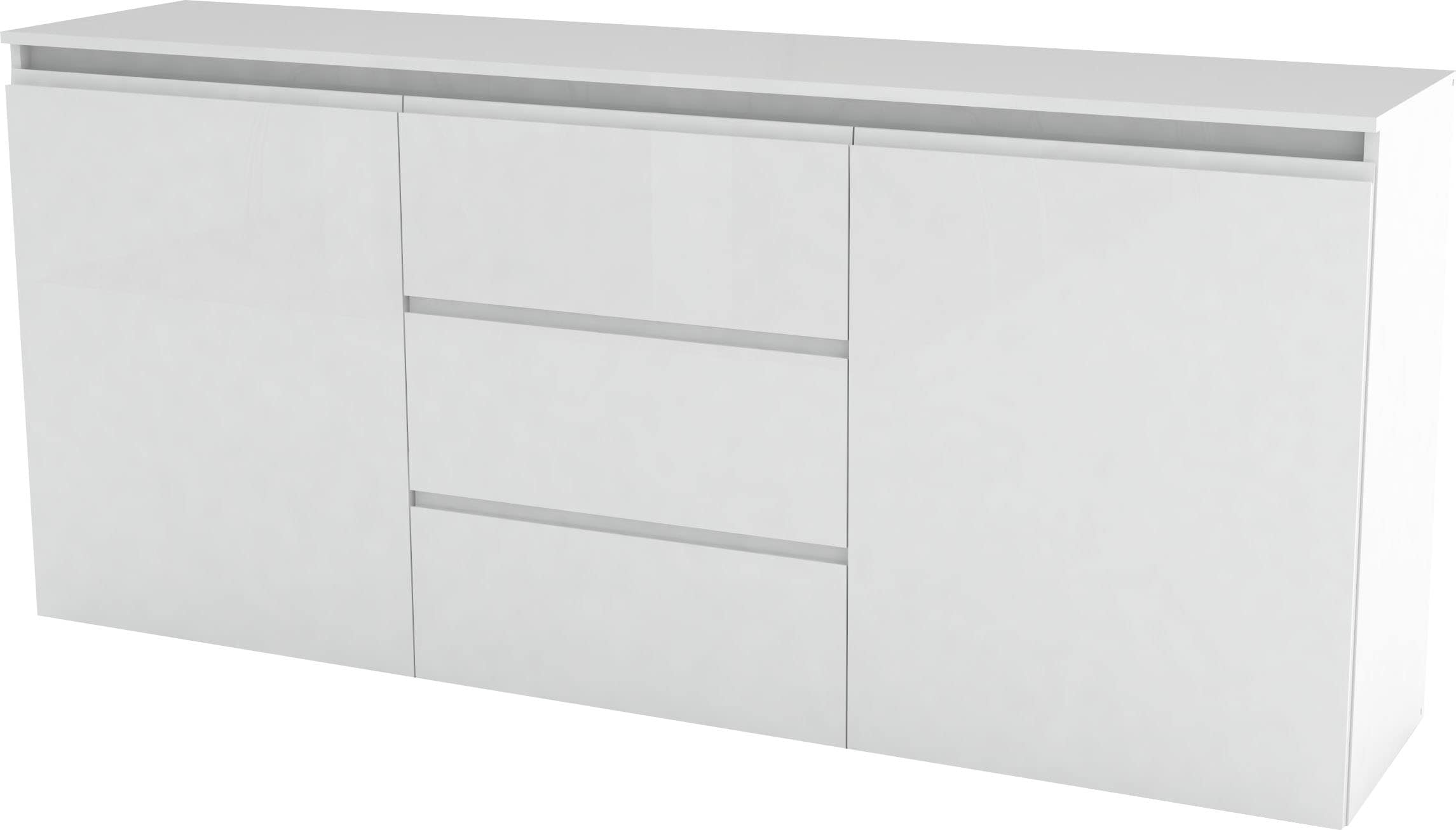 Image of Home affaire Sideboard "Magic, Kommode, Schrank, Stauraumschrank" mit 2 Türen und 3 Schubkästen Hochglanz lackiert (B/T/H) 180x40x81 cm