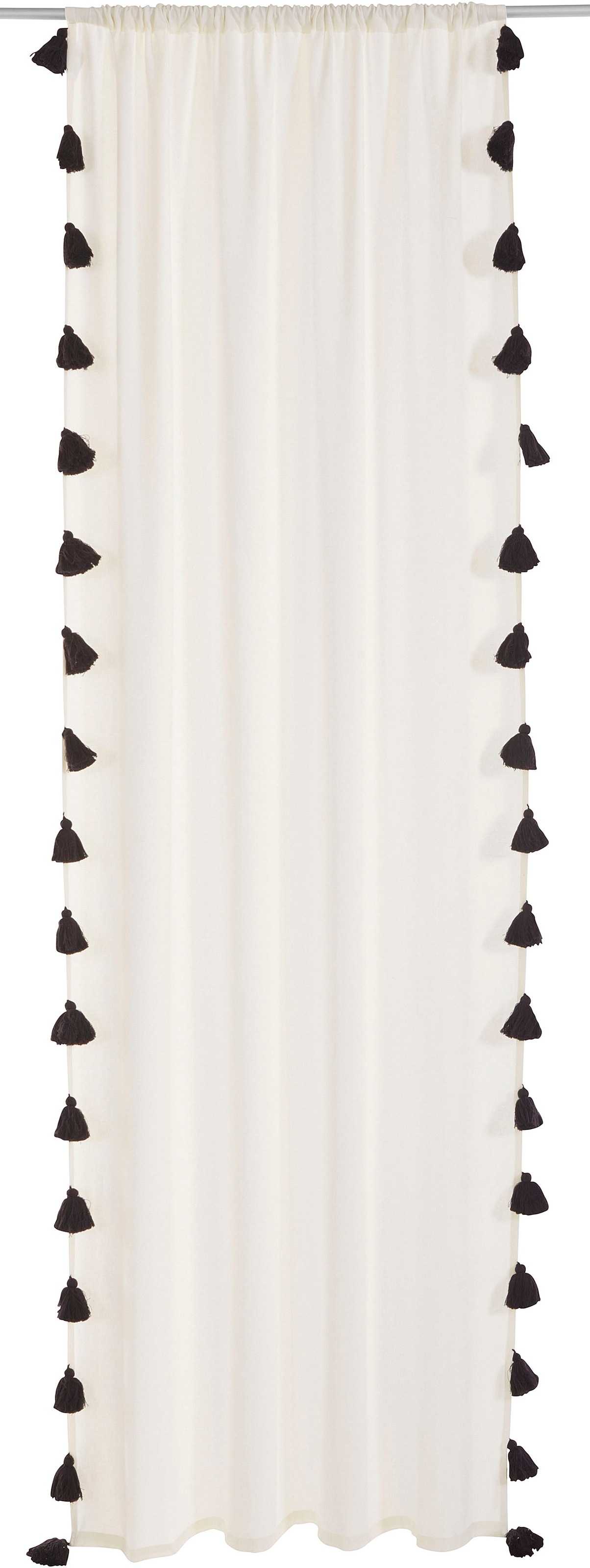 Image of COUCH♥ Gardine »Troddel-Träumchen«, (1 St.), COUCH Lieblingsstücke mit Tasseln, blickdicht, gewebt, verschiedene Grössen bei Ackermann Versand Schweiz