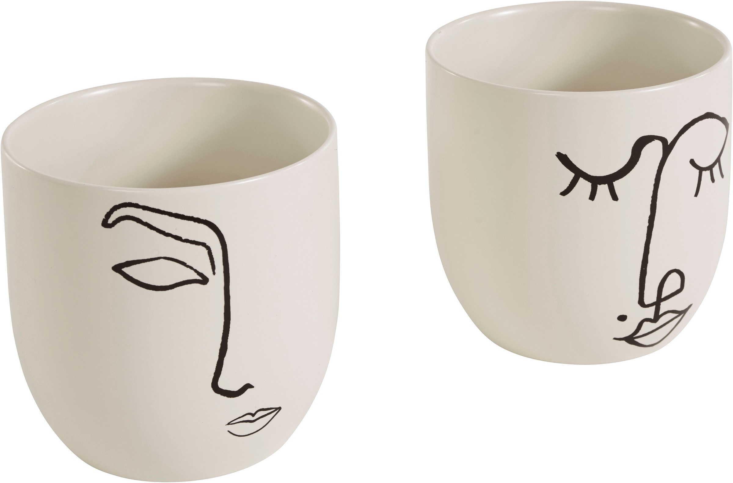 Image of LeGer Home by Lena Gercke Tischvase »Kaja«, (Set, 2 St.), Pflanzschale, Steingut bei Ackermann Versand Schweiz