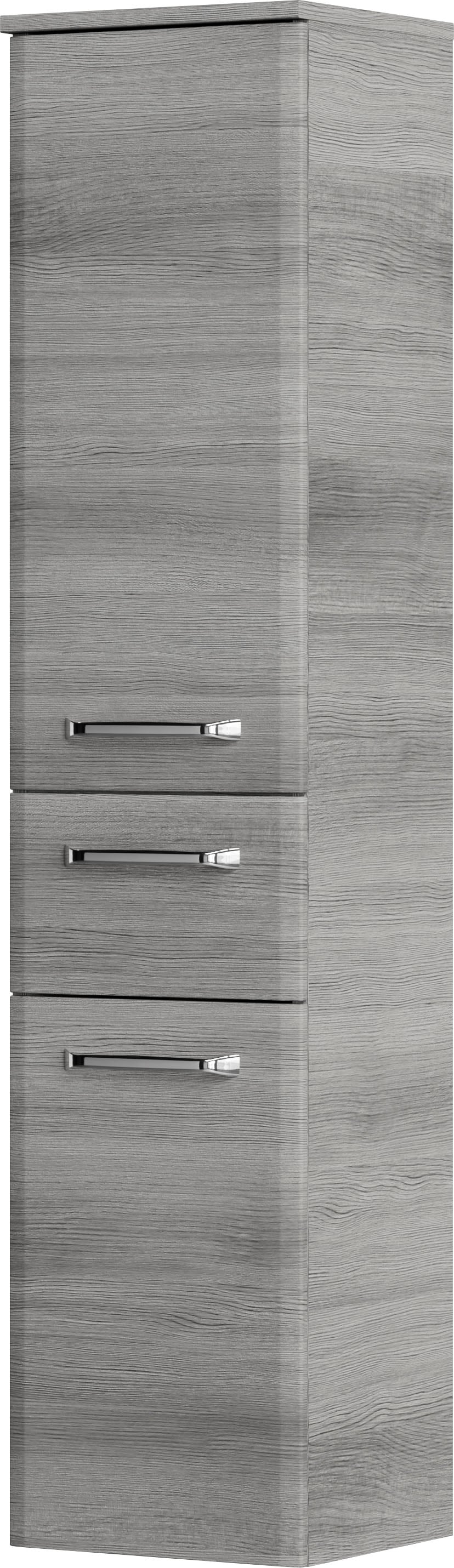 Saphir Armoire intermédiaire »Quickset Badschrank 30 cm breit, 2 Türen, 1 Schublade, 3 Einlegeböden« Armoire de salle de bain midi avec amortisseur de porte, poignées chromées brillantes
