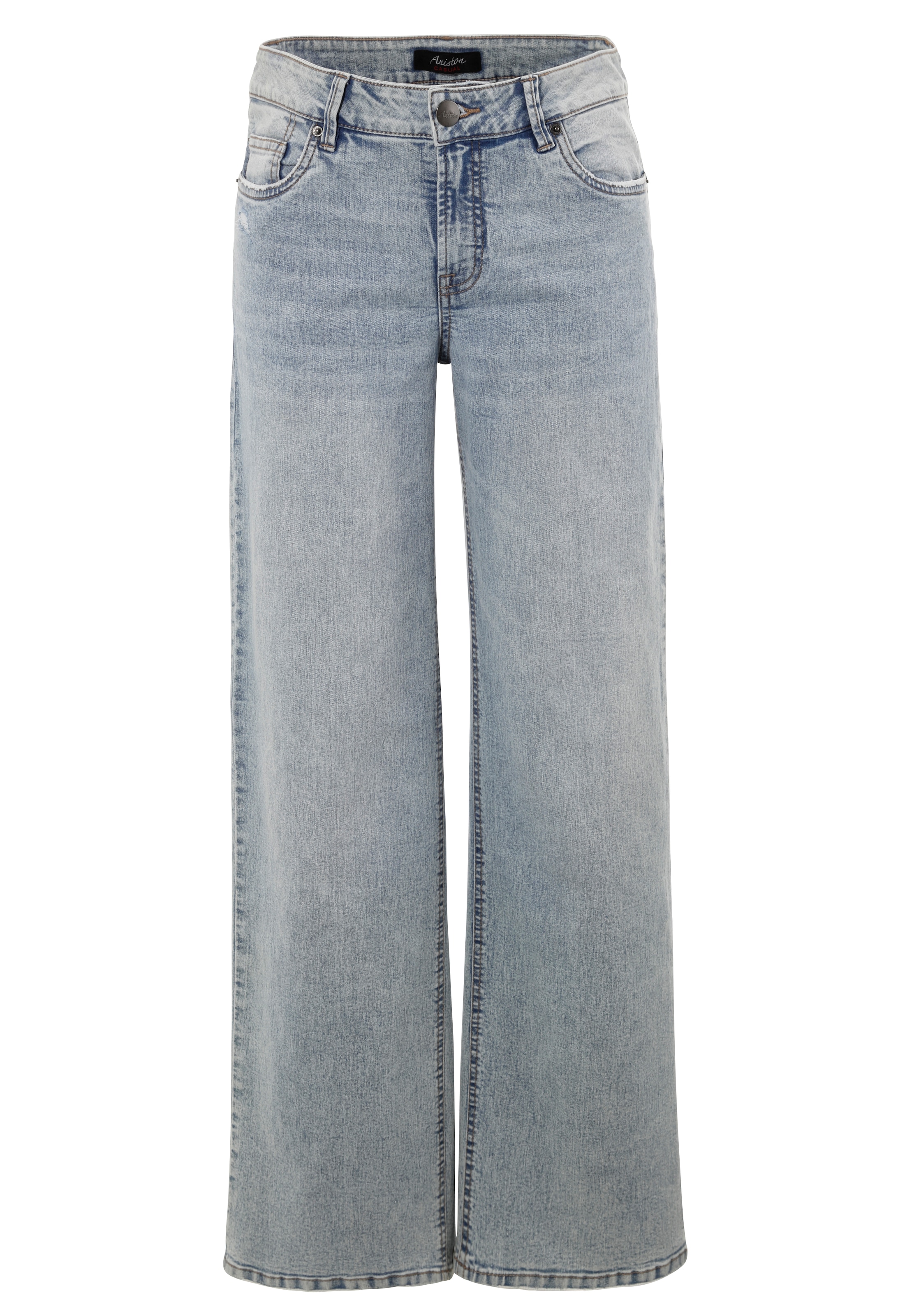 Aniston CASUAL Straight-Jeans, mit trendig weitem Bein - NEUE KOLLEKTION