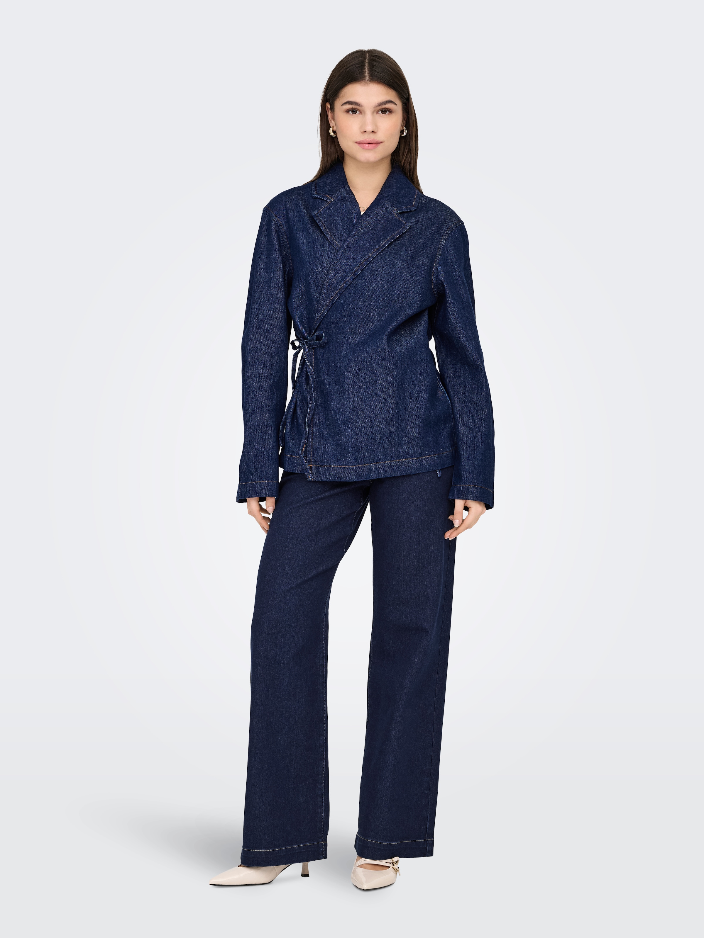 ONLY High-waist-Jeans »ONLMADELINE BUTTON HW WIDE DNM GUA«