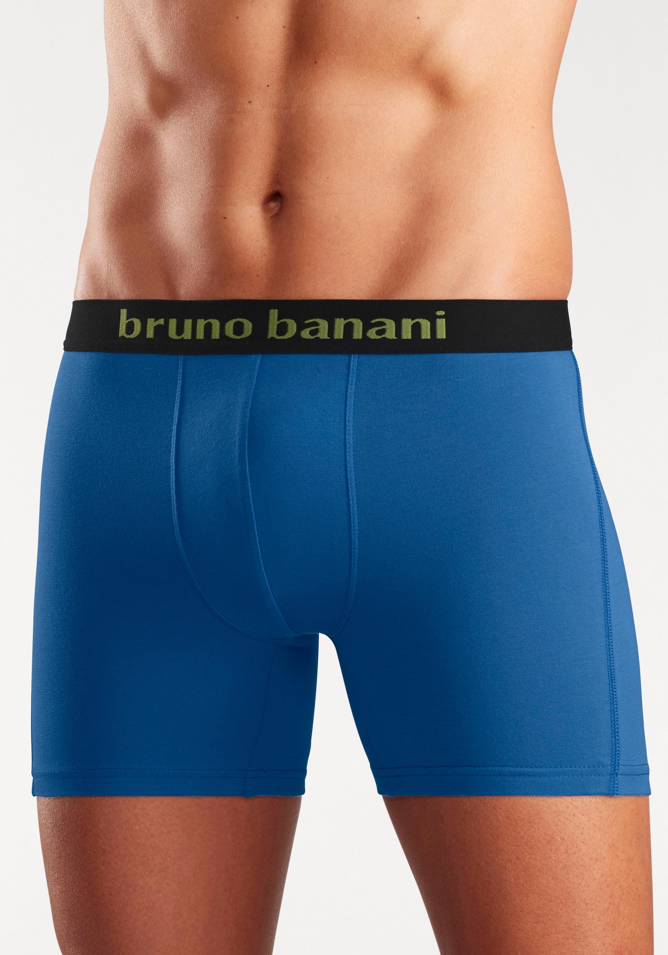 Bruno Banani Boxer »Boxershorts für Herren« Paquet, 4 cuis mit längerem Bein und auffälligen Logobund
