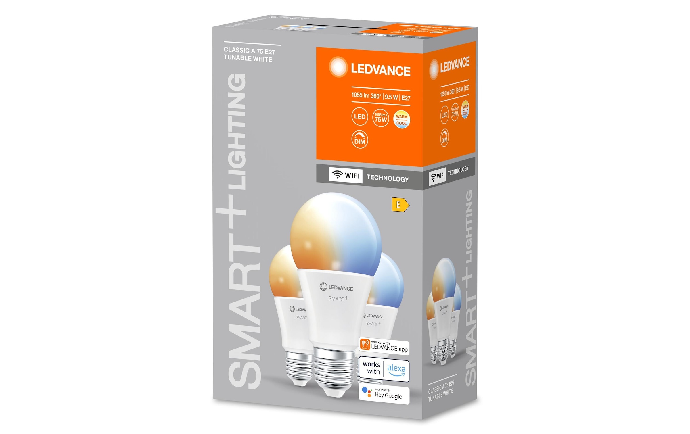 LED-Leuchtmittel »SMART+ WiFi Classic A75, E27, TW, 3 Stück«, E27