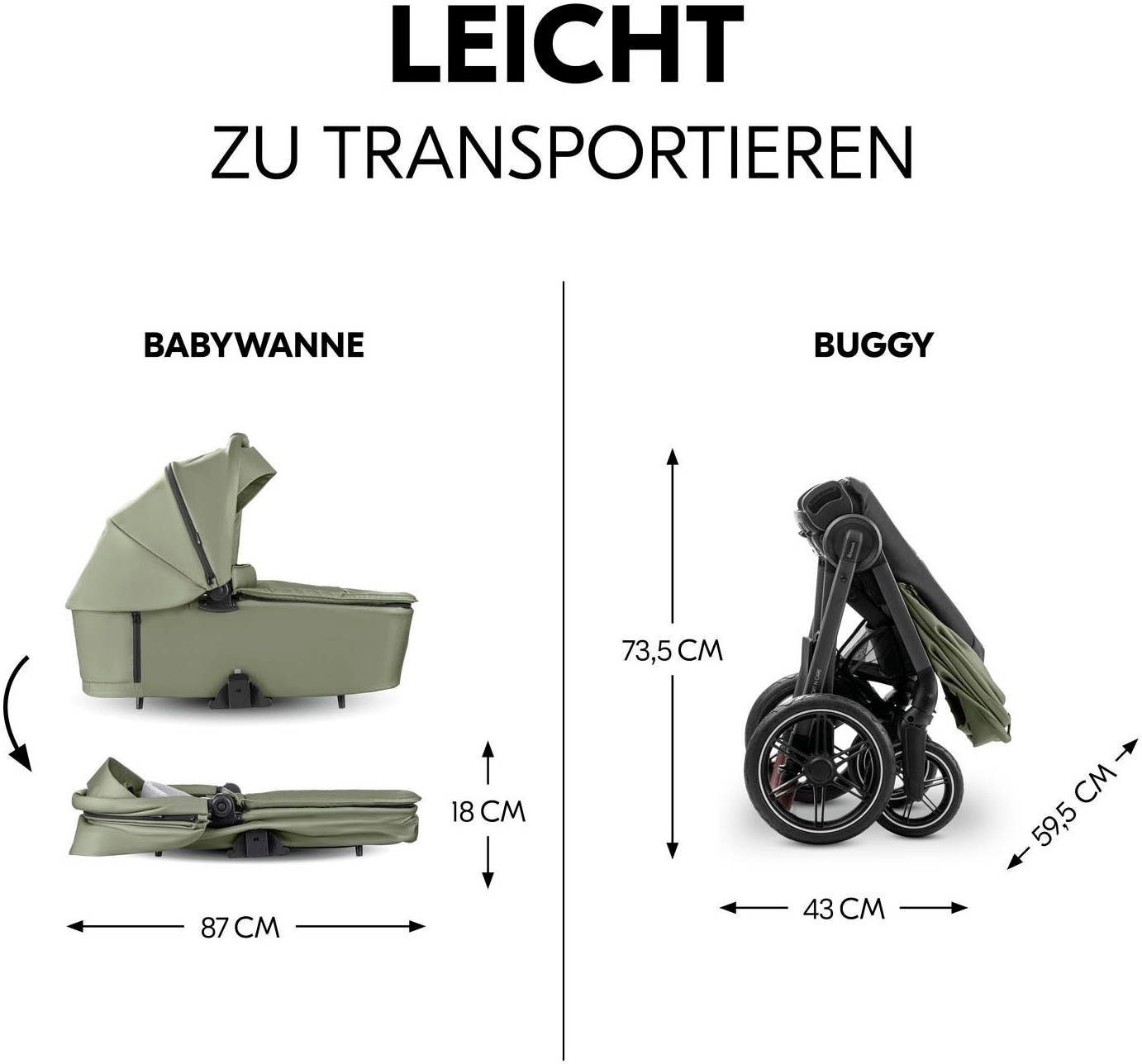 Hauck Poussette combinée »Comfort N Care« 22 kilos Belastbarkeit bis 22 kg