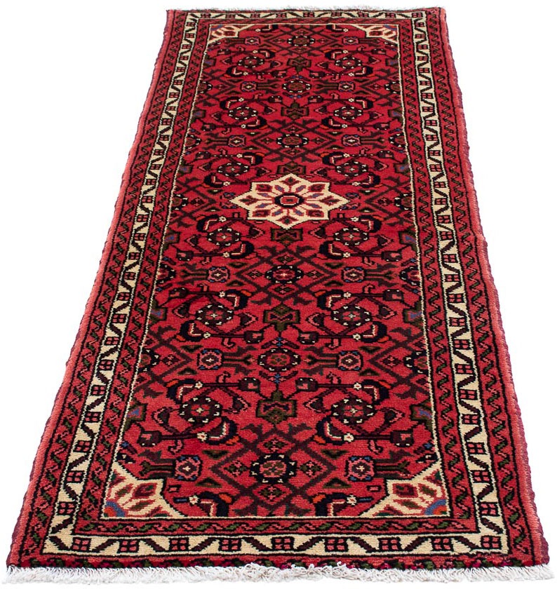 Image of morgenland Orientteppich »Perser - Nomadic - 190 x 68 cm - dunkelrot«, rechteckig, 10 mm Höhe, Wohnzimmer, Handgeknüpft, Einzelstück mit Zertifikat bei Ackermann Versand Schweiz