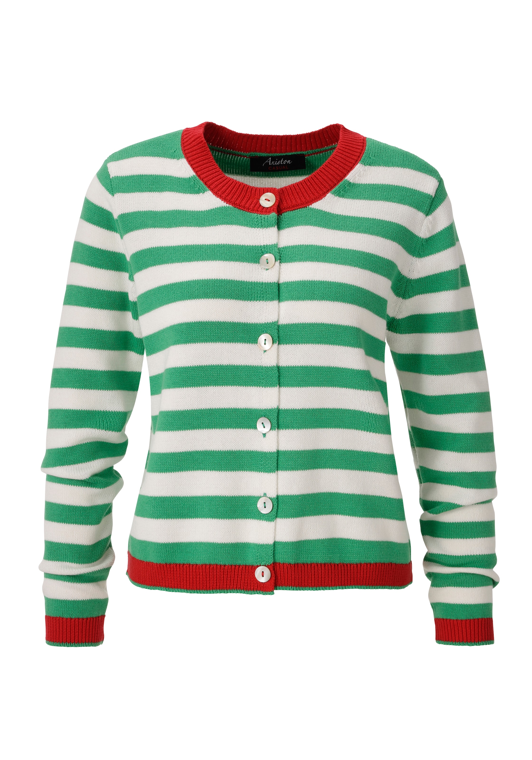 Aniston CASUAL Veste en tricot im trendigen Streifen-Dessin - NEUE KOLLEKTION