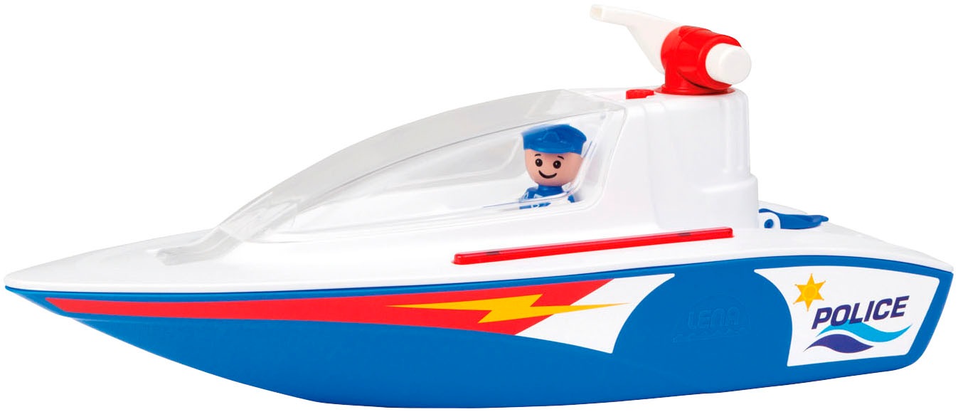 Image of Lena Spielzeug-Boot "Boazz Polizeiboot" inklusive Spielfigur, Made in Europe