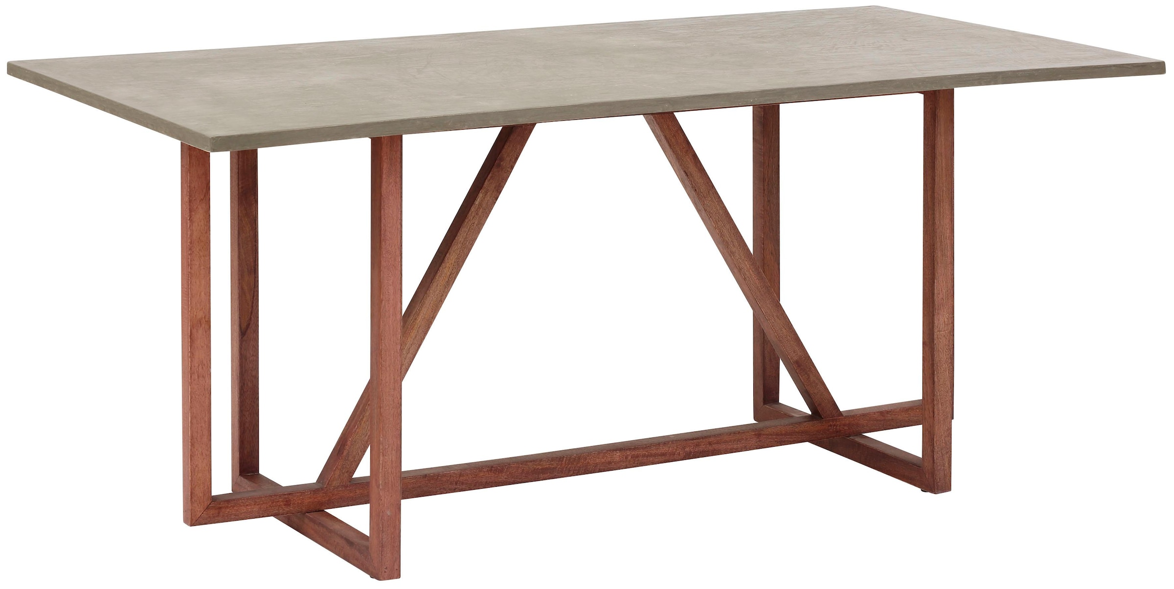 Tischplatte Esstisch günstig »Beton«, Look, 180 kaufen im Home Beton-Optik Breite aus cm affaire massiven Mangoholz,