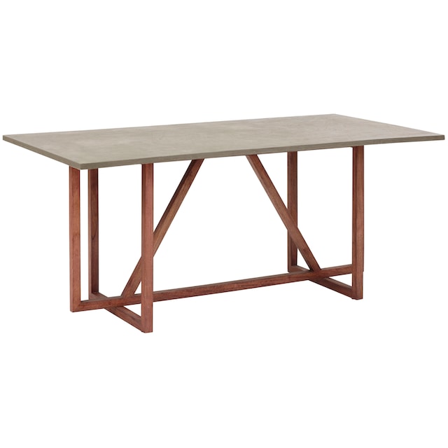 Home affaire Esstisch »Beton«, aus massiven Mangoholz, Tischplatte im  Beton-Optik Look, Breite 180 cm günstig kaufen