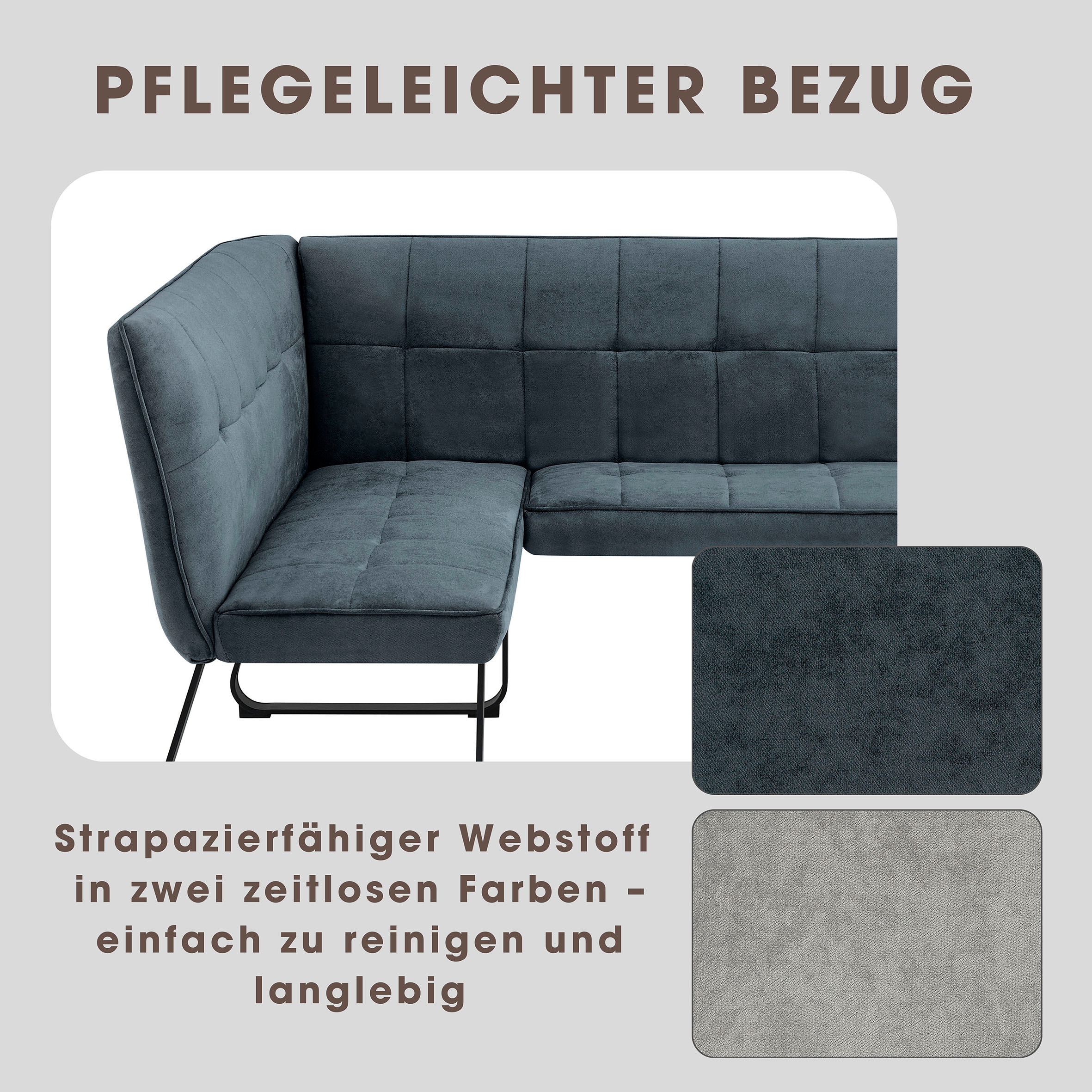 byLIVING Eckbank »Talea Küchenbank« 1 Stk. tlg. Komortable Nosaqfederung und gemütlicher Stoffbezug mit Farbauswahl