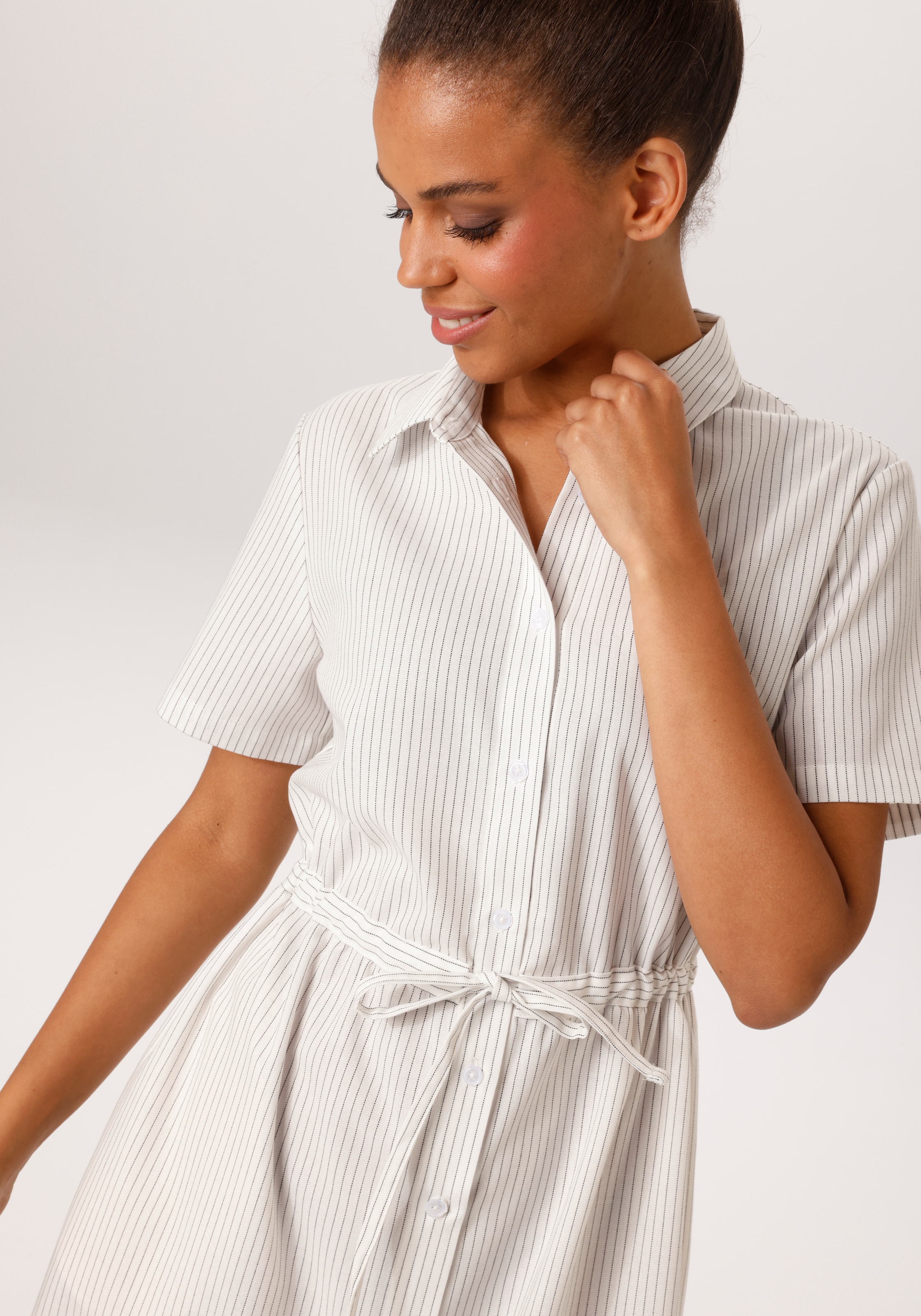 Aniston CASUAL Sommerkleid im edlen Nadelstreifen-Dessin - NEUE KOLLEKTION