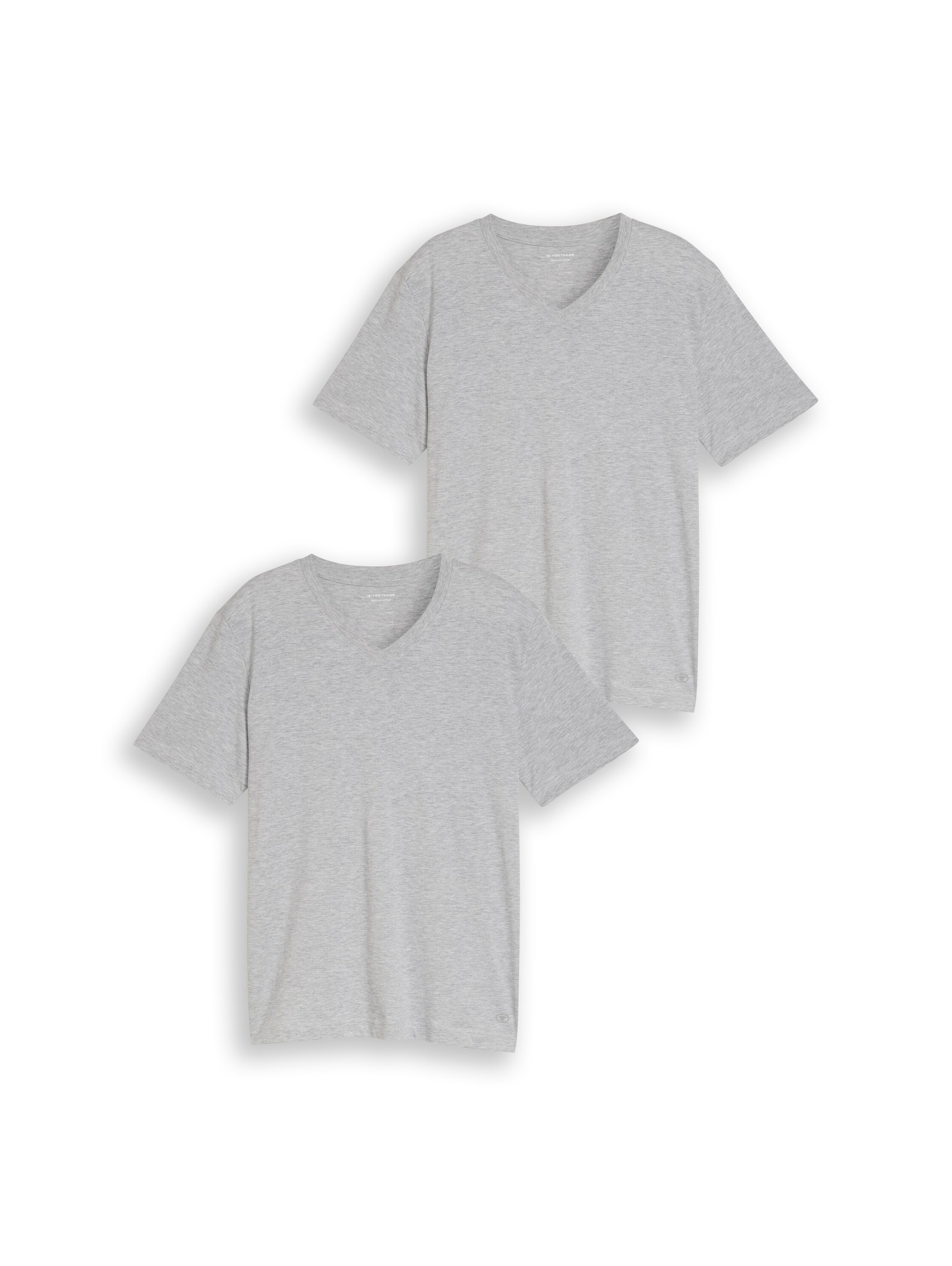 TOM TAILOR T-shirt Paquet, 2 avec col en V, lot de deux