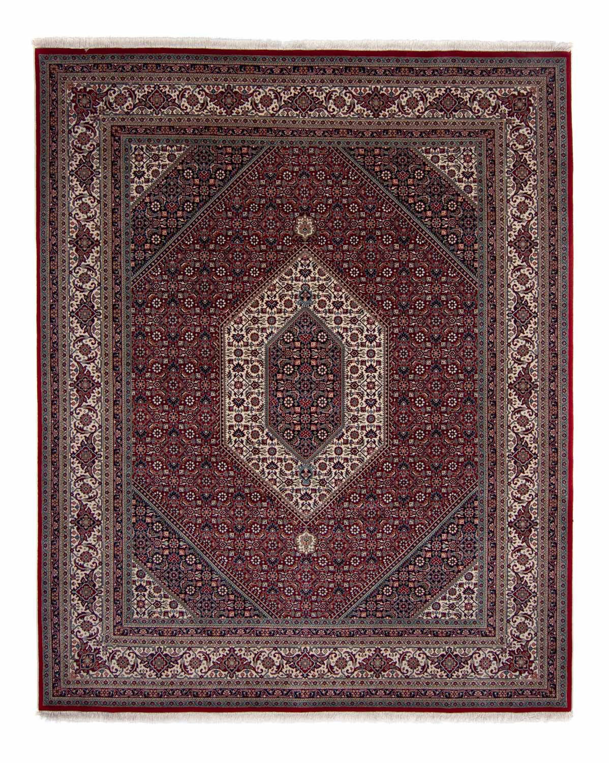 Image of morgenland Seidenteppich »Bidjar - Takab Medaillon Rosso scuro 303 x 249 cm«, rechteckig, 1,5 mm Höhe, Unikat mit Zertifikat bei Ackermann Versand Schweiz