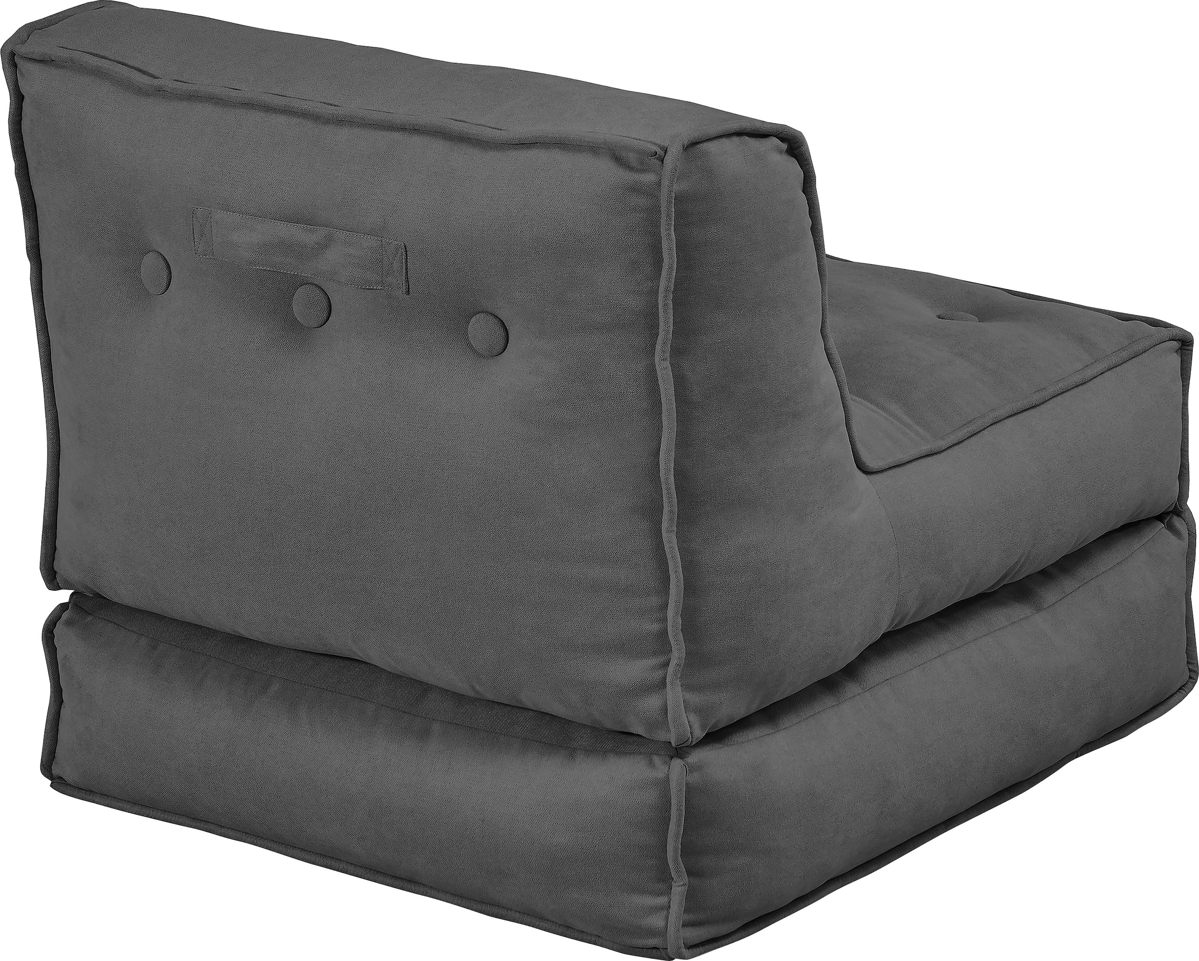 INOSIGN Sessel »Pia«, Loungesessel in 2 Grössen, mit Schlaffunktion und Pouf-Funktion.