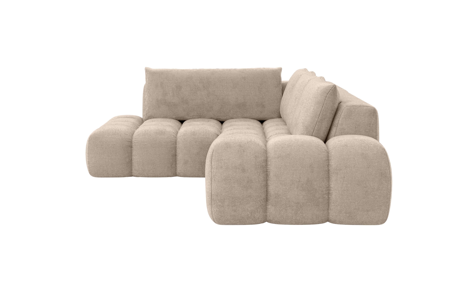 INOSIGN Ecksofa »AZITA klein, L-Form, elegant und bequem Designsofa«, lose Rückenkissen, traumhafte Steppung, Masse B/T/H: 296/176,5/89 cm