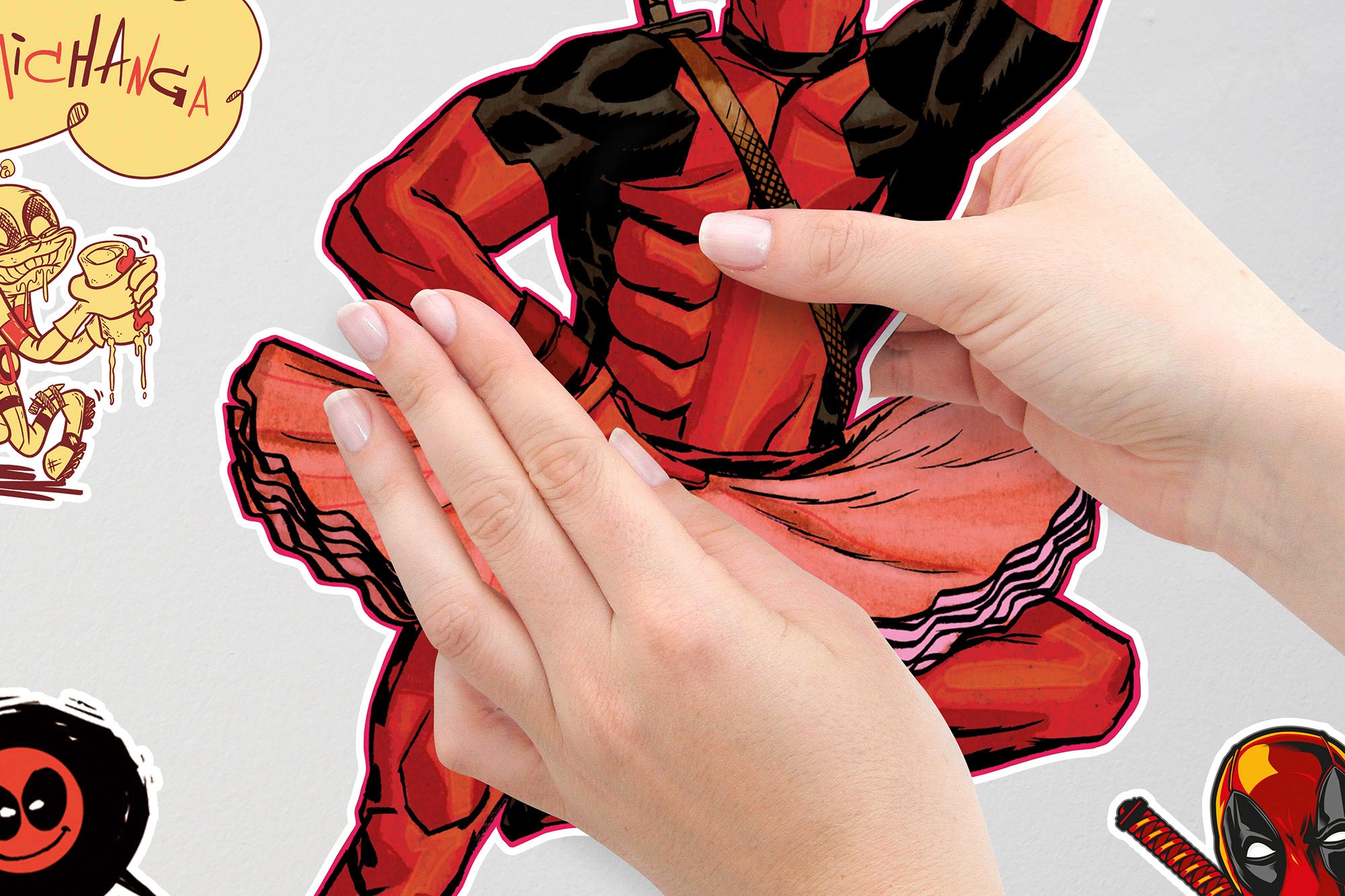 Komar Wandtattoo »Deadpool Derppool - Grösse 50 x 70 cm«, (10 St.), selbstklebend, Wandsticker, Kinderzimmer