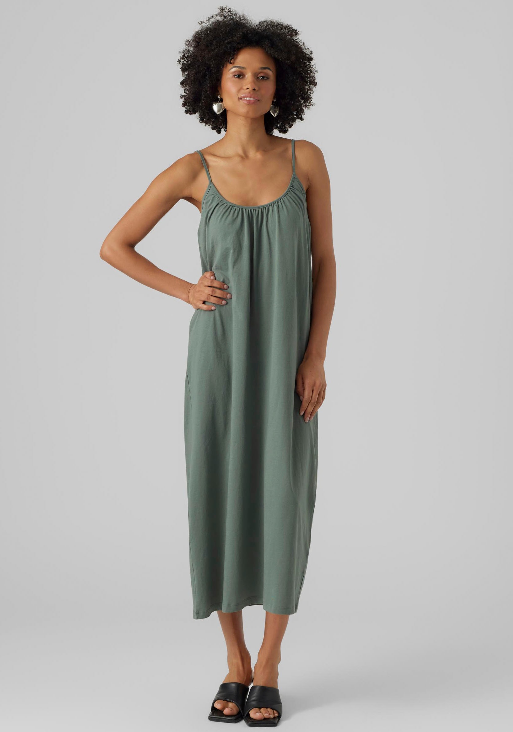 Image of Vero Moda Maxikleid "VMLUNA SINGLET ANKLE DRESS NOOS" Baumwollmischung, regular fit