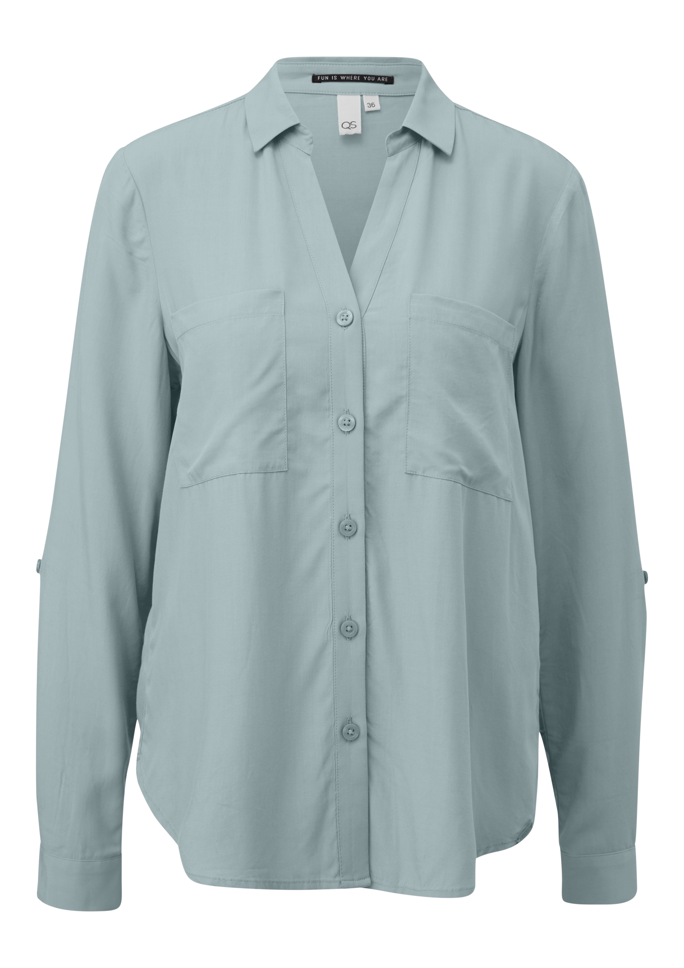 QS Hemdbluse mit Turn-Up Ärmeln