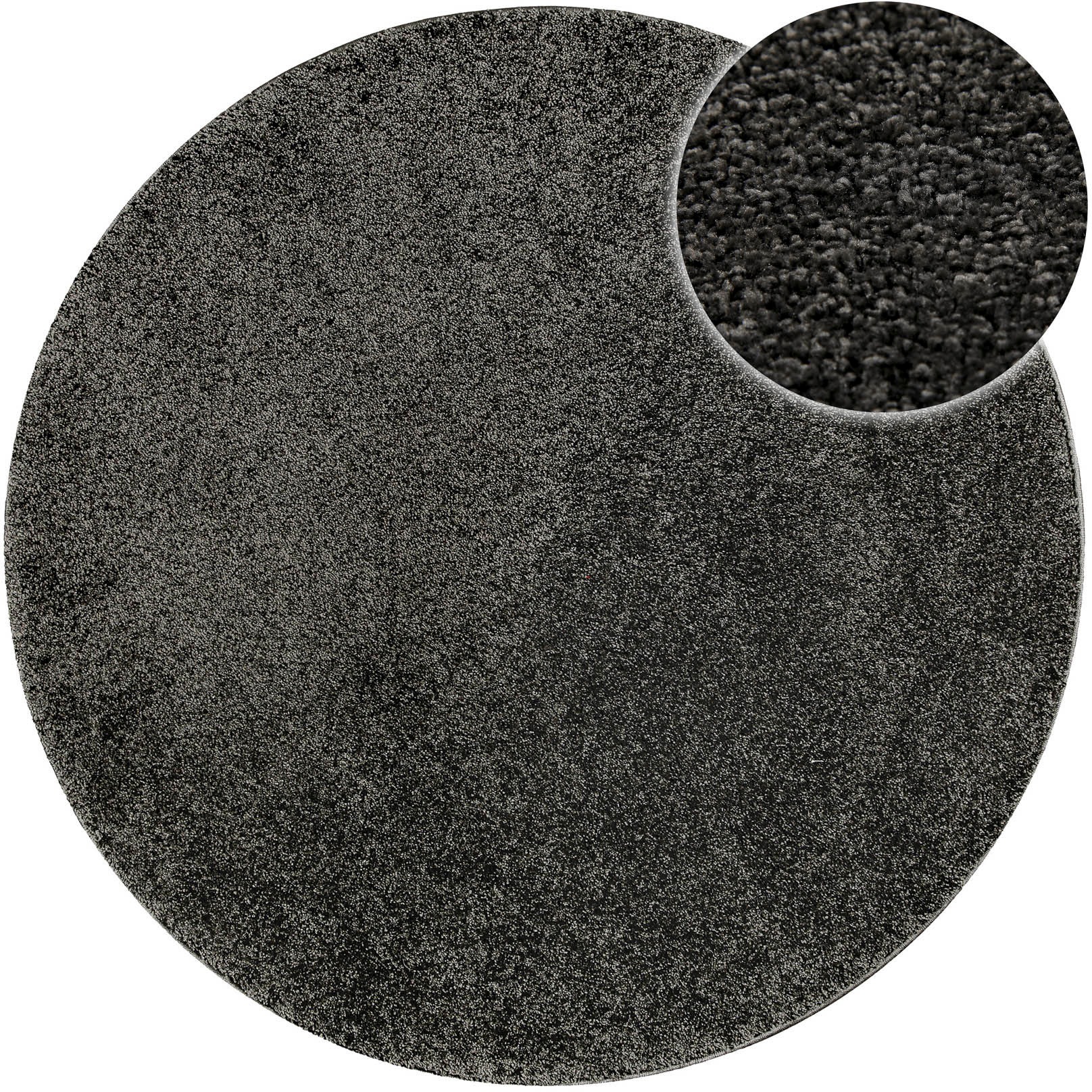 GOODproduct Tapis à poils longs »Yvaine« Rond 25 mm Höhe Langflor, Shaggy, dichter weicher Hochflor, meliert, Wohnzimmer
