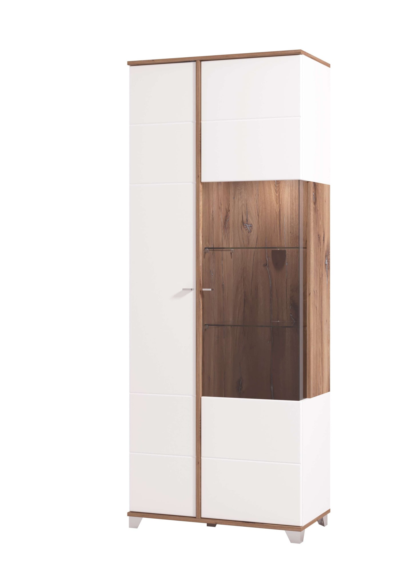 INOSIGN Vitrine »Burgundy Vitrinenschrank, Standvitrine, Showcase« Hochglanzfronten, Glastür, Komplettes Innenleben