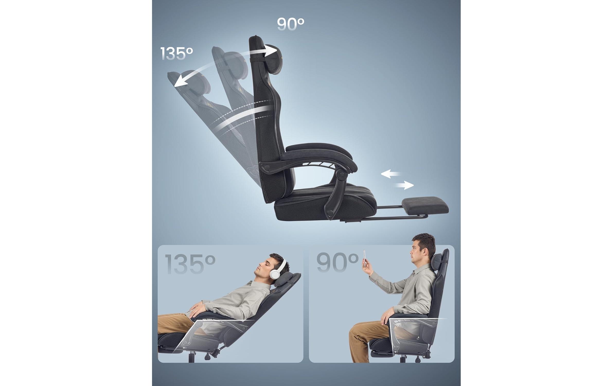 SONGMICS Chaise de bureau »mit Armlehnen 133 cm« ()