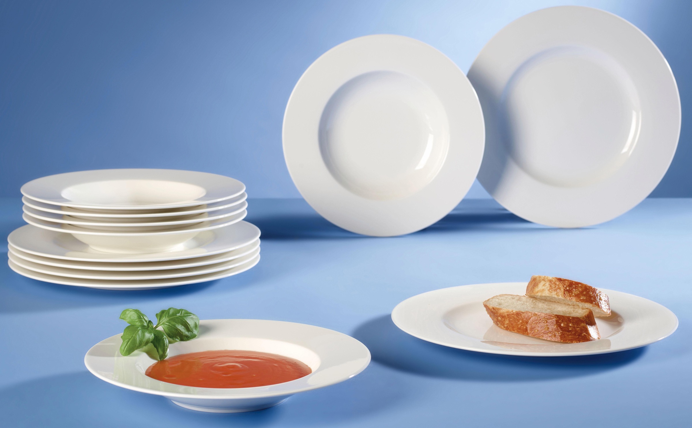 Image of Villeroy & Boch Tafelservice »Wonderful World White«, (Set, 12 tlg.), Mikrowellengeeignet bei Ackermann Versand Schweiz