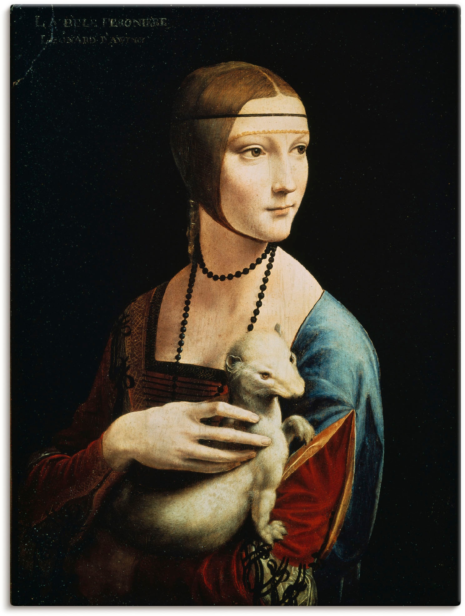 Artland Wandbild »Dame confortablement Leinwandbild, Wandaufkleber Poster als Hermelin dem St.), oder (1 versch. Grössen mit acheter Porträt«, Frau, in