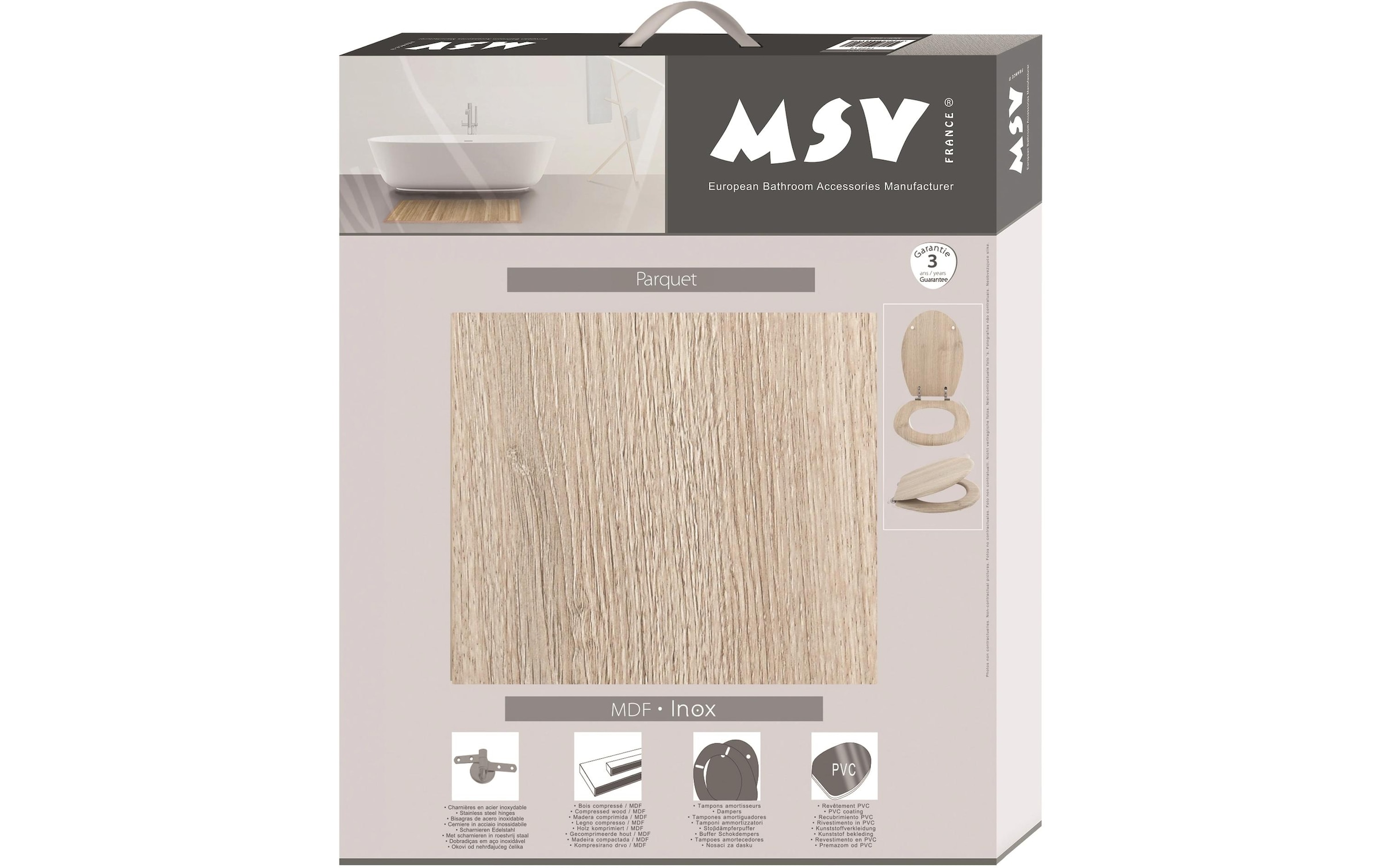 MSV WC-Sitz »MSV Toilettensitz Beige«