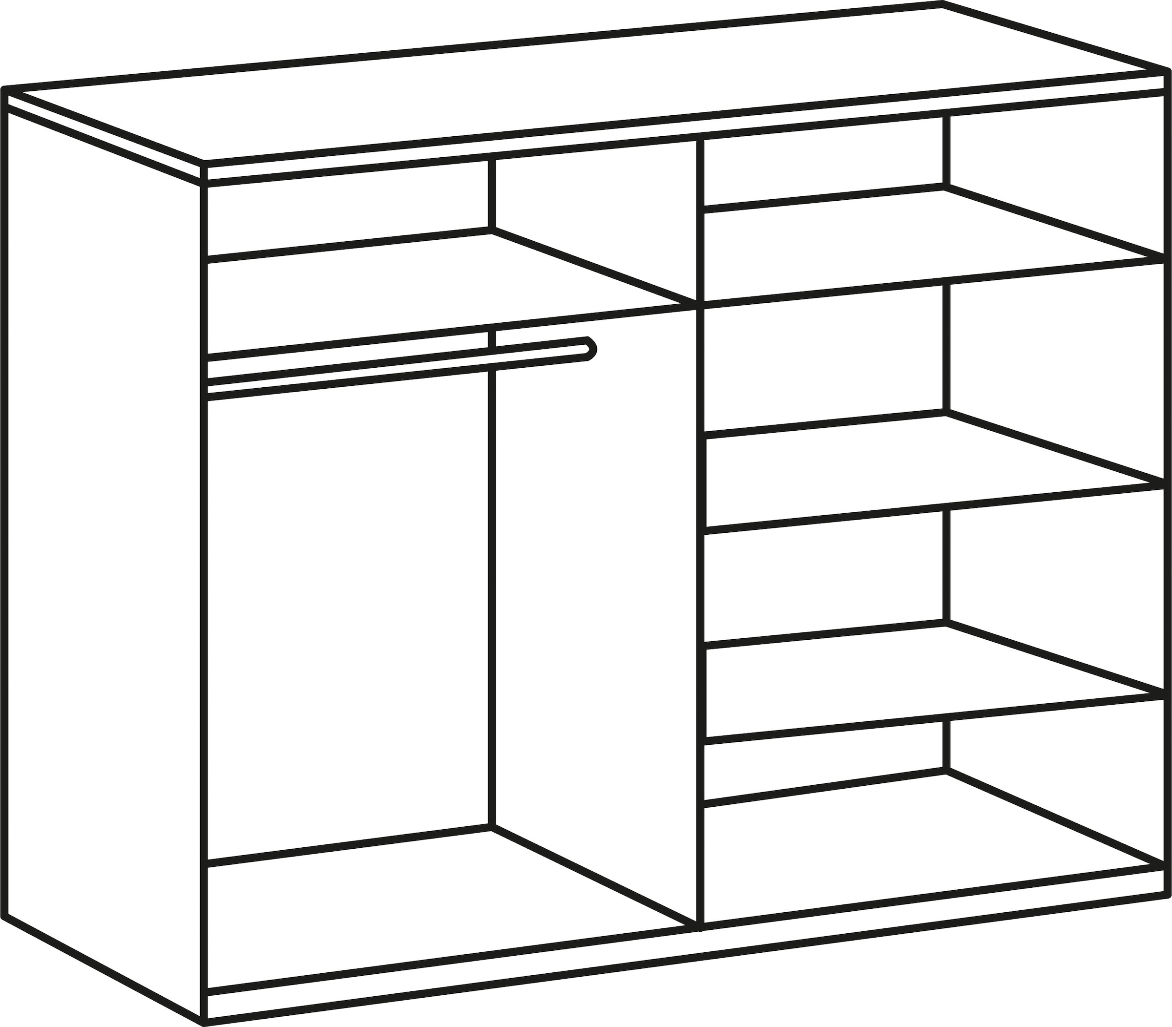 Wimex Kleiderschrank »Angie«, mit Spiegeltüren