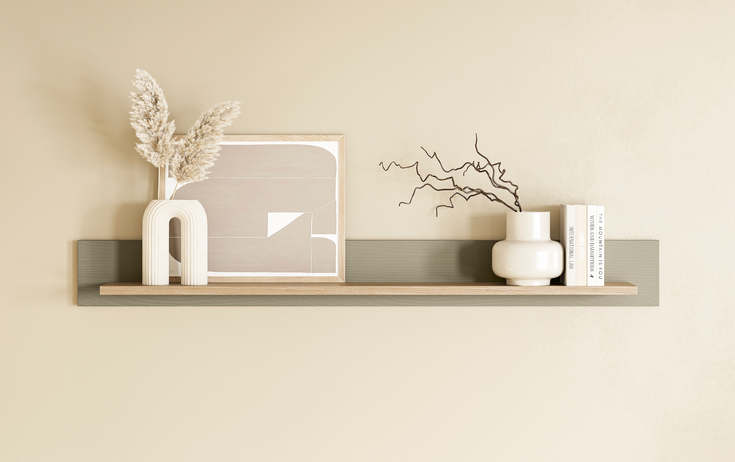 Image of Home affaire Wandboard "Stranda, Wandregal im Scandi-Style, Wandhalter mit Ablagefläche" vielseitig einsetzbares Hängeregal, in zwei Farben & Grössen verfügbar