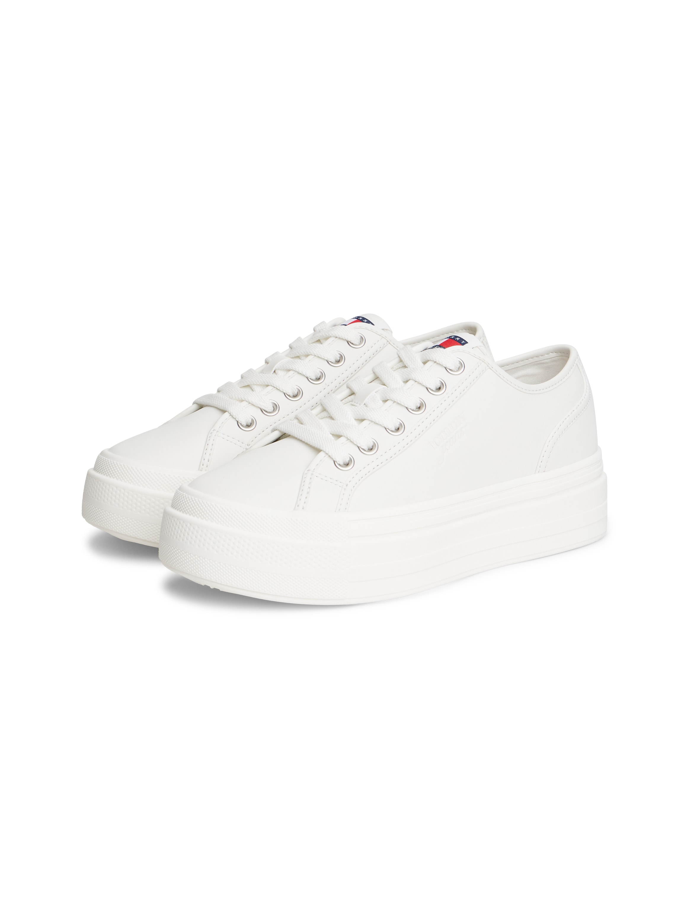 Image of Tommy Jeans Plateausneaker "TJW FLATFORM SNEAKER LTR" Halbschuh, Schnürschuh, Freizeitschuh mit Logoflag