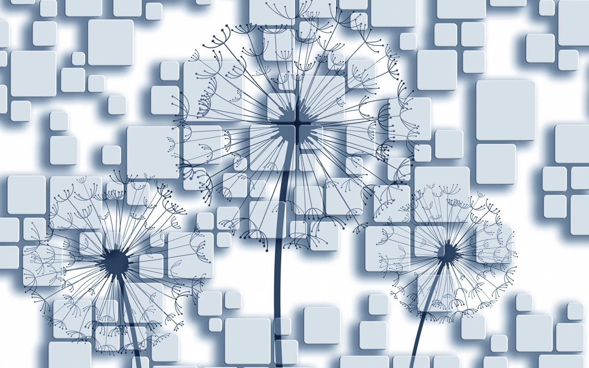 Image of Papermoon Fototapete "Muster mit Pusteblume"