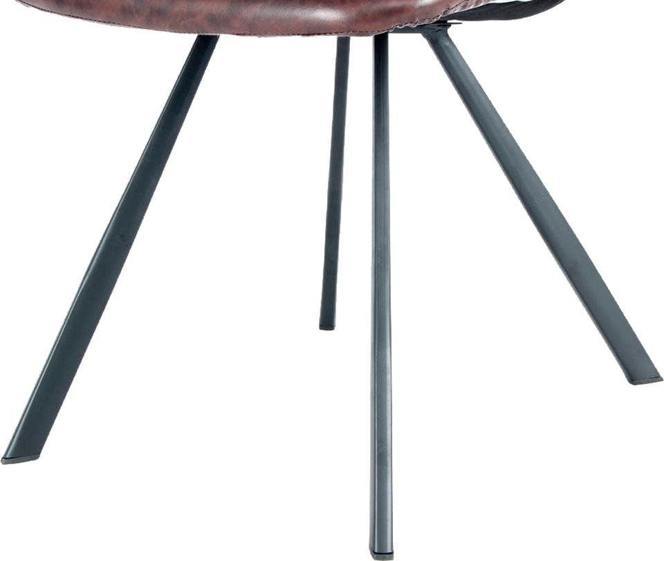 Kayoom Stuhl »Josephine 325 2er-Set, zeitloses Design, mit geometrischer Aussparung«, (Set), 2 St., pflegeleicht, schlicht, weiche Polsterung für angenehmes Sitzgefühl