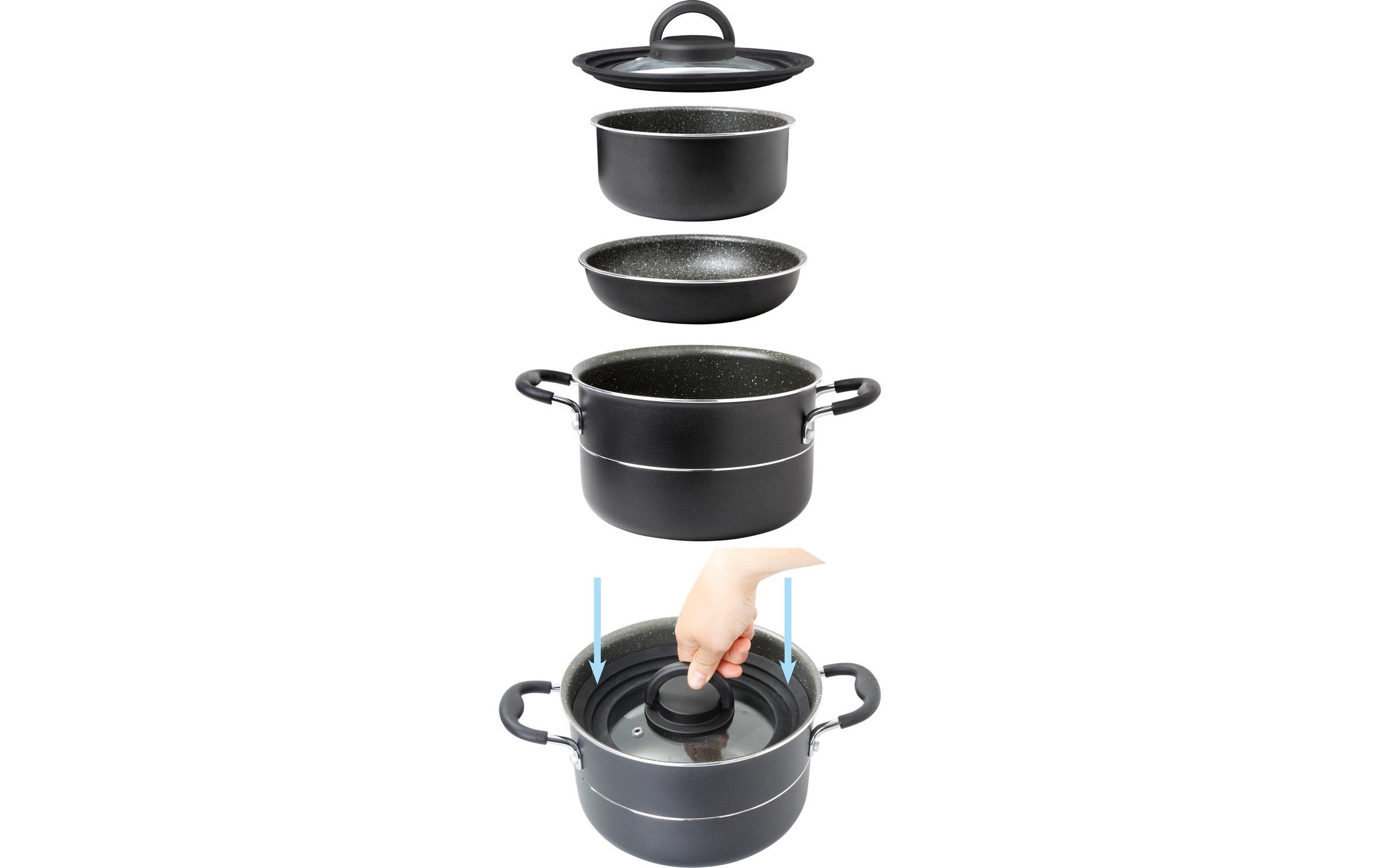 BRUNNER Kochtopf »Set Pirate NG 7+1«, Aluminium
