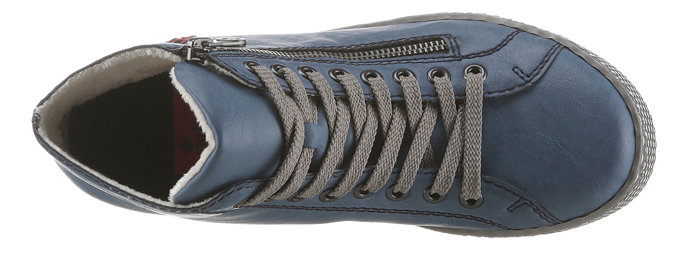 Rieker Schnürboots, Schnürstiefelette, Casual-Boots mit Reissverschluss aussen