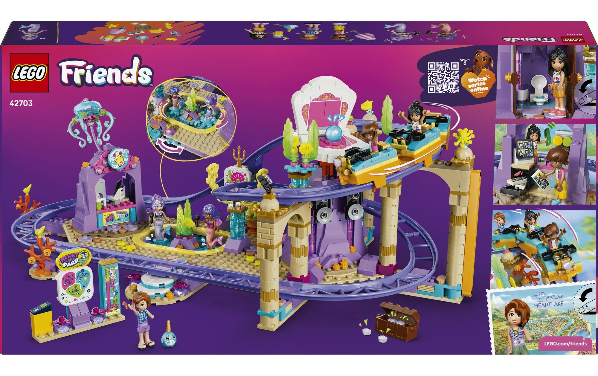 LEGO® Konstruktionsspielsteine »Meerjungfrauen-Achterbahn (42703), LEGO Friends« Made in Europe