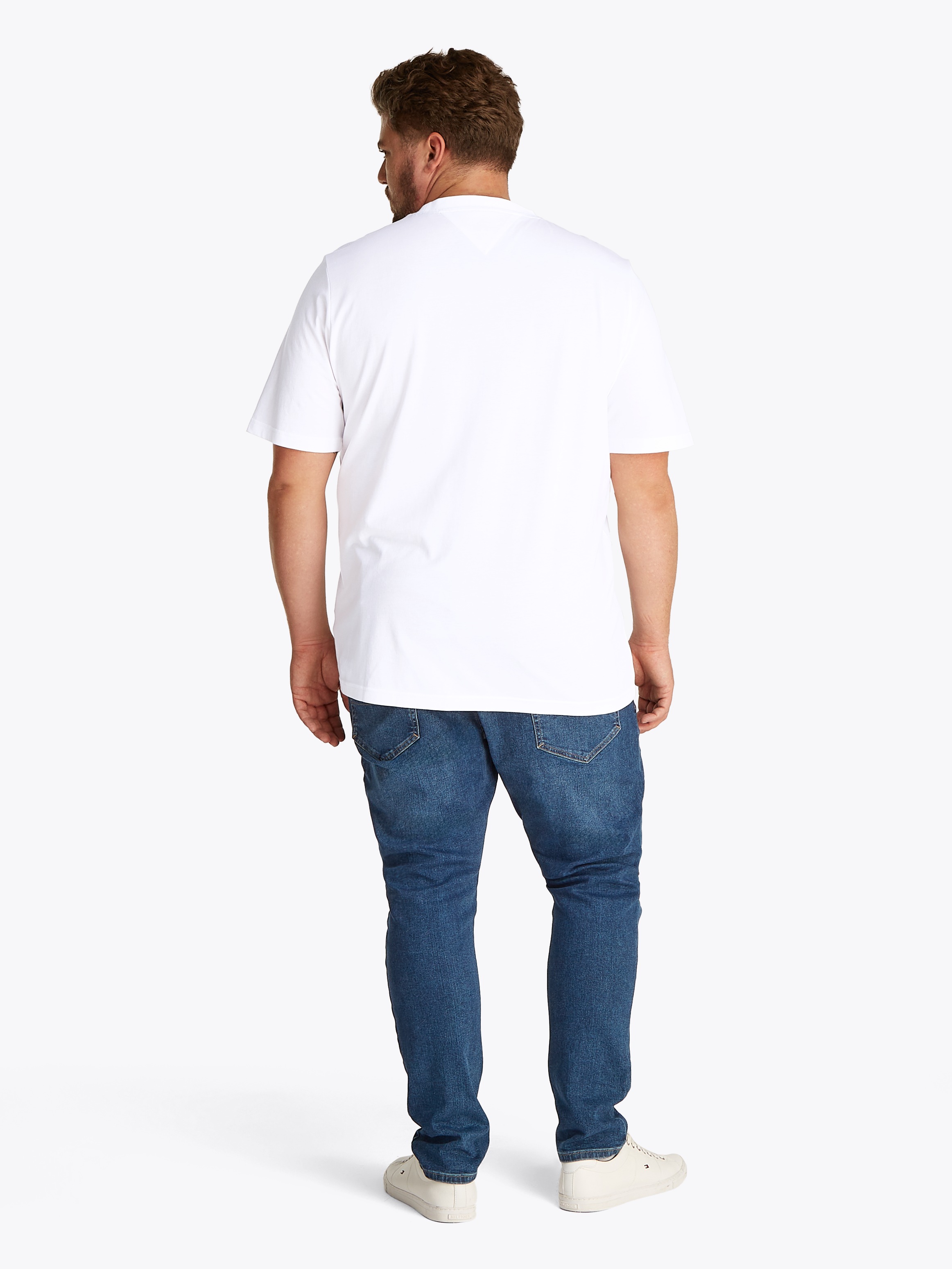 Tommy Hilfiger Big & Tall T-Shirt »BT-HILFIGER CENTER STACK TEE-B«, Grosse Grössen, mit mehrfarbigen Print