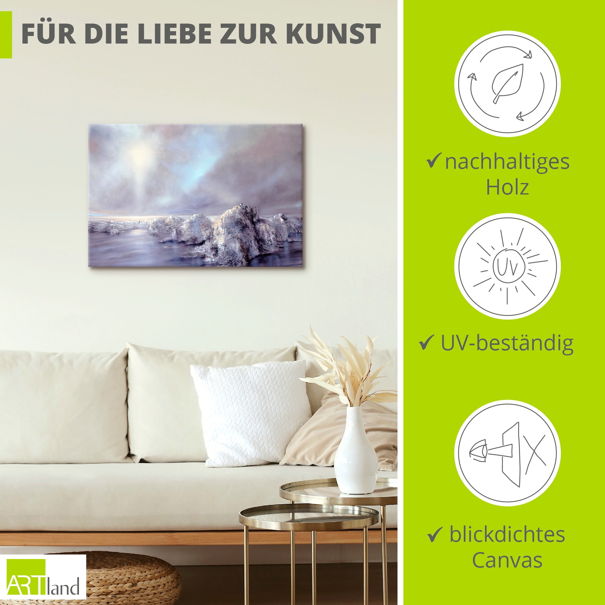 Artland Wandbild »Foresight - a bright day« Bilder vom Sonnenuntergang & -aufgang 1 Stk. tlg. als Alubild, Leinwandbild, Poster, Wandaufkleber in verschied. Grössen