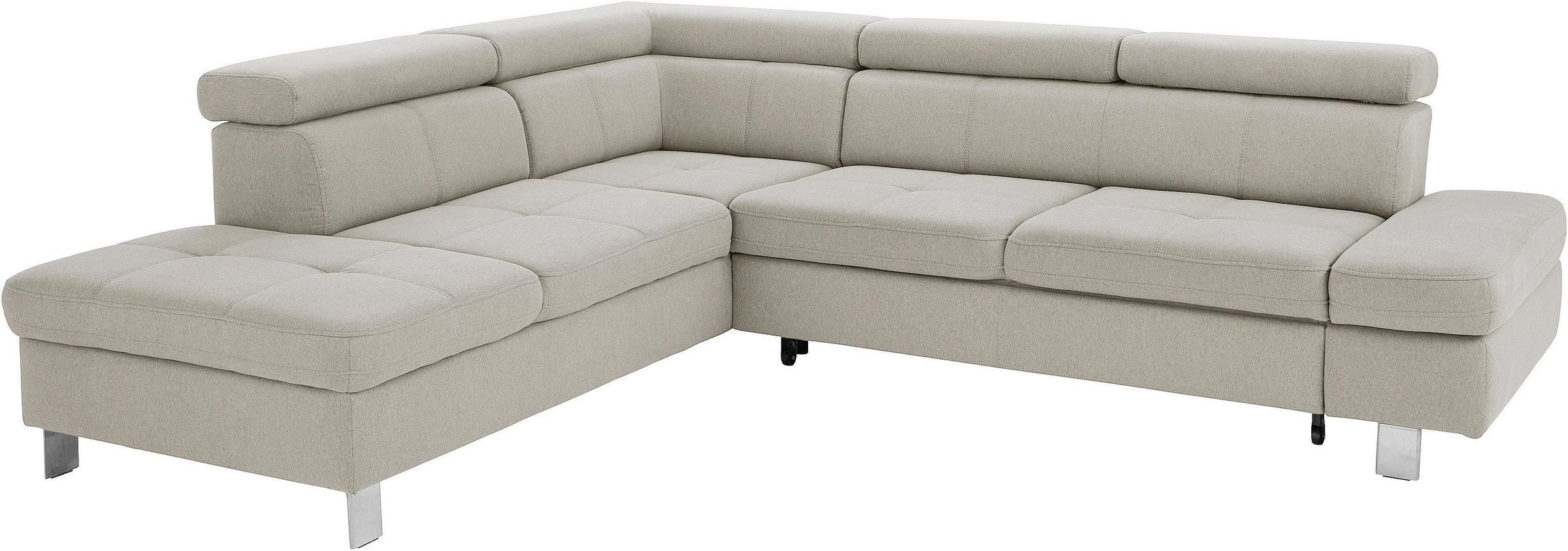 exxpo - sofa fashion Ecksofa »Fiji, L-Form«, mit Kopf- bzw. Rückenverstellung, wahlweise mit Bettfunktion