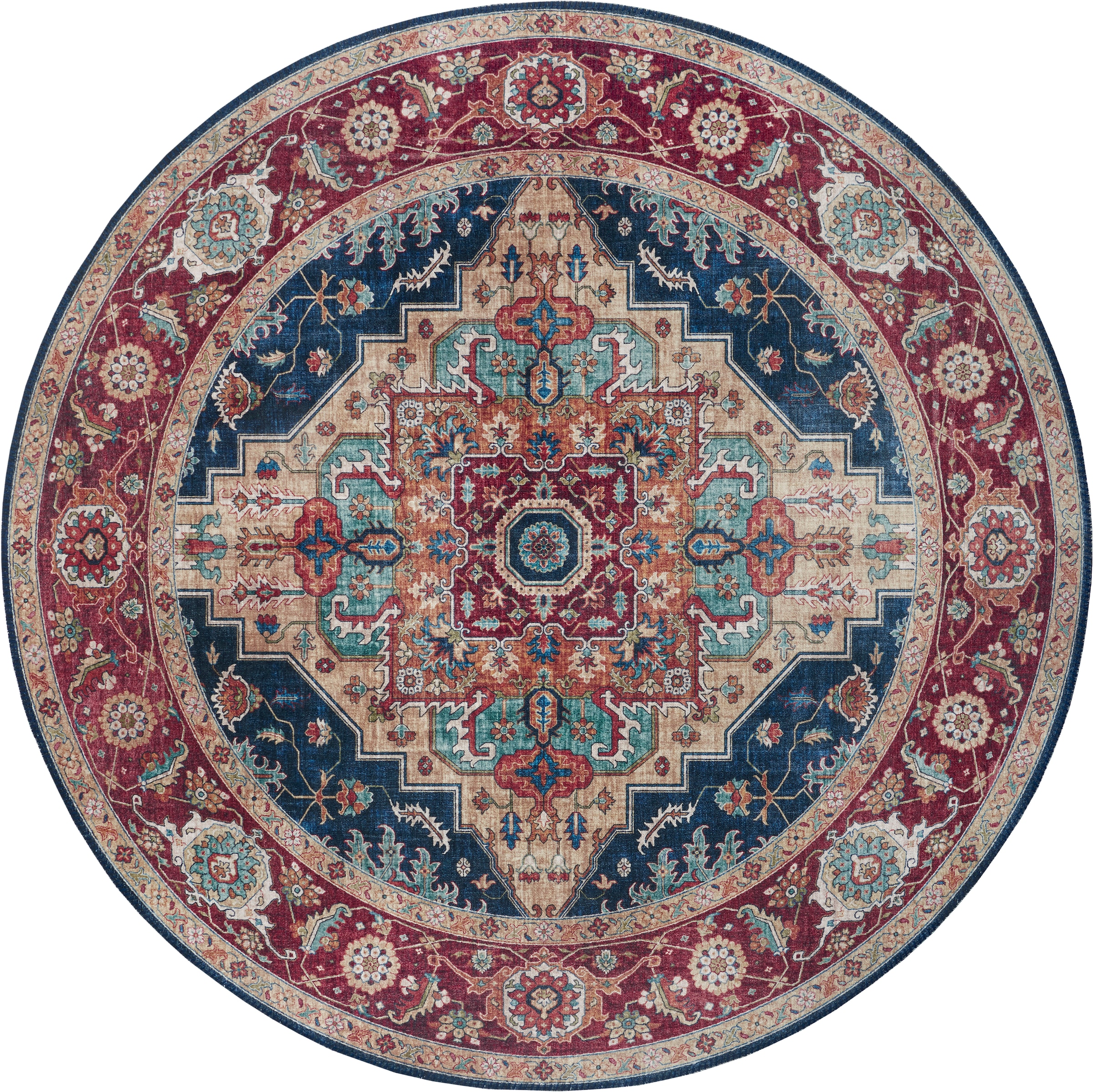 HANSE Home Teppich »Sylla«, rund, 5 mm Höhe, Orientalisch, Orient, Vintage, Wohnzimmer, Schlafzimmer, Esszimmer