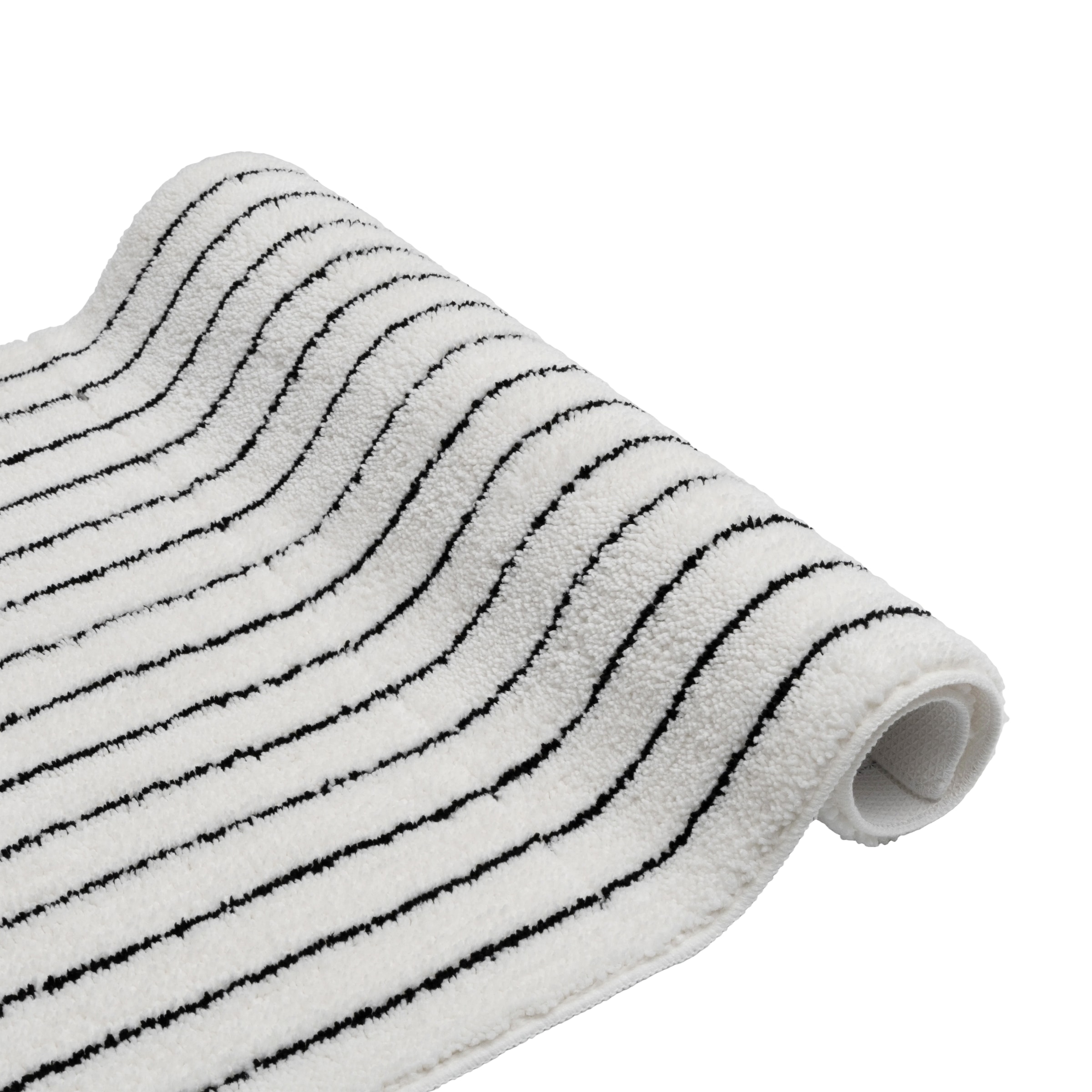LeGer Home by Lena Gercke Tapis de bain »Tamsin, Badvorleger, Badezimmer Teppich, Duschvorleger« Höhe 10 mm revêtement antidérapant Séchage rapide | compatible chauffage au sol rayures, moderne