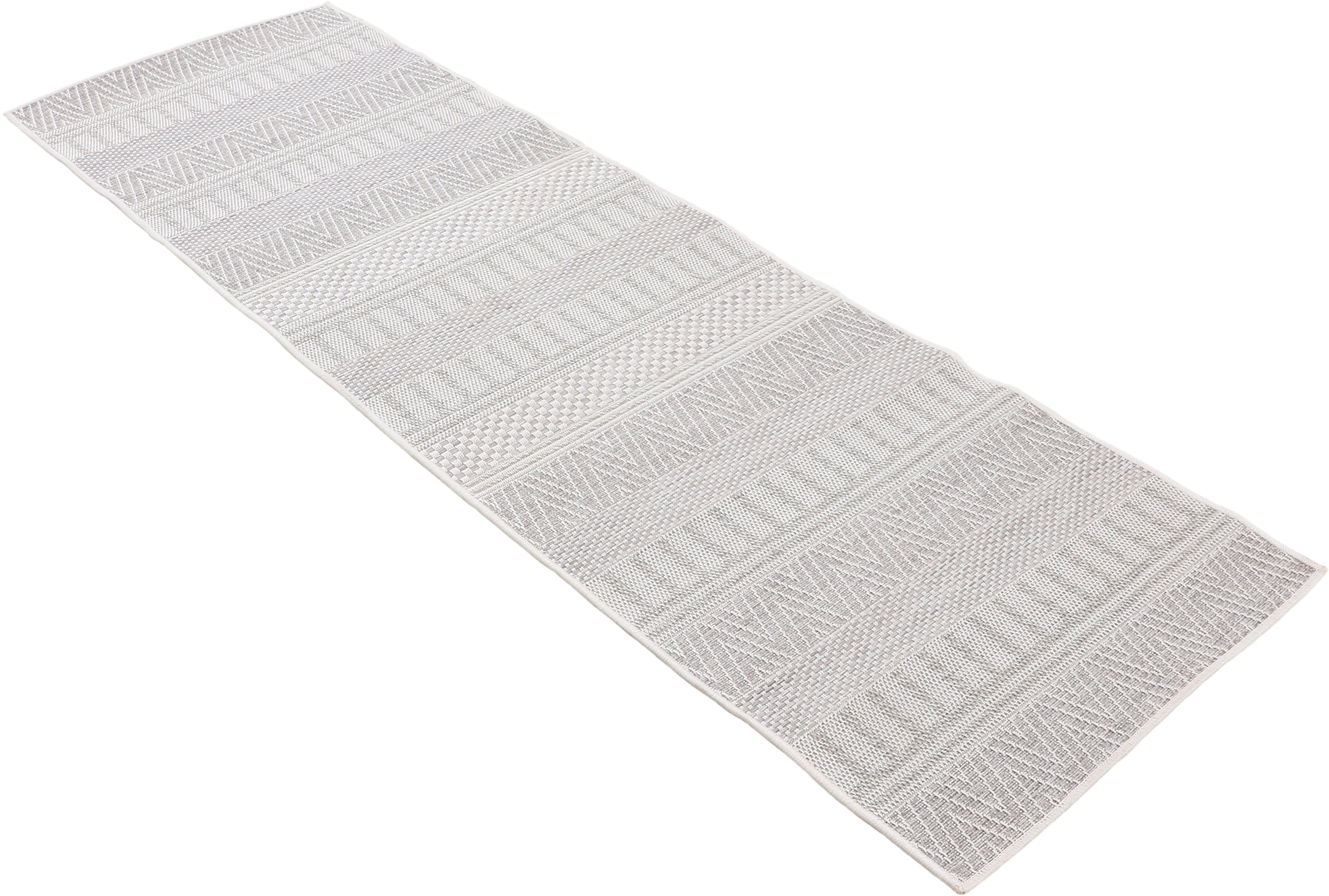carpetfine Läufer »Boho 100«, rechteckig, 4 mm Höhe, robustes Flachgewebe, Sisal Optik, UV-beständig, Aussenbereich