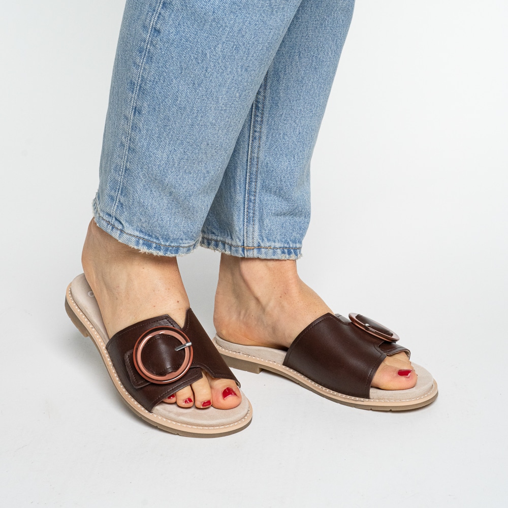 Ara Pantolette »ELBA«  chaussure d'été, chaussure à enfiler avec boucle décorative, largeur G (= large)