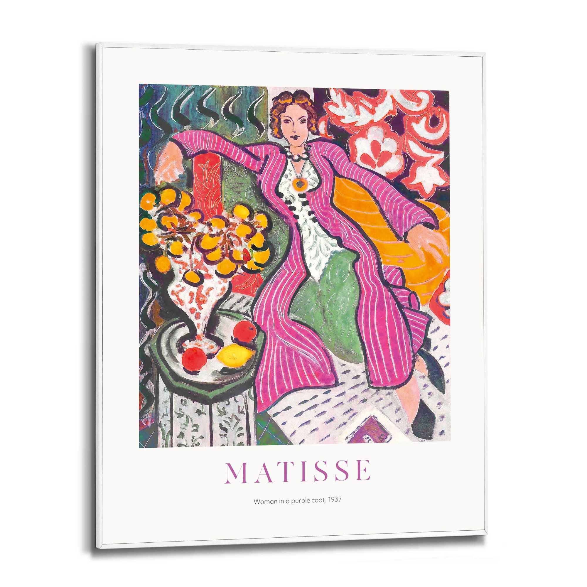 Wandbild »Matisse - Frau im lila Mantel«