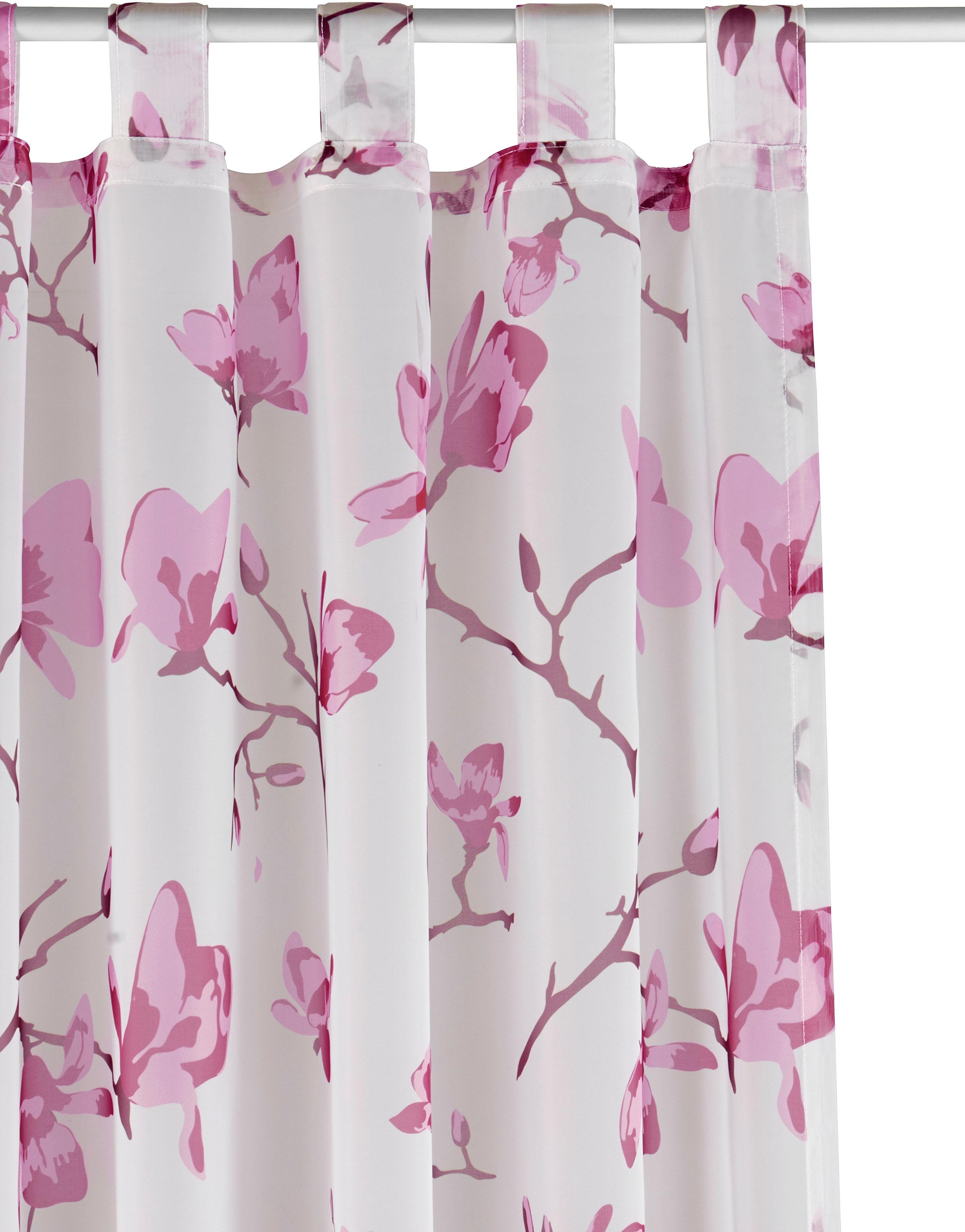 my home Gardine »Orchidee«, (1 St.), Transparent, Voile, Polyester