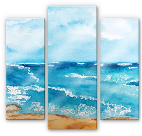 Image of Wall-Art Mehrteilige Bilder »Meeresrausch Meer (3-teilig)«, (Set, 3 St.) bei Ackermann Versand Schweiz