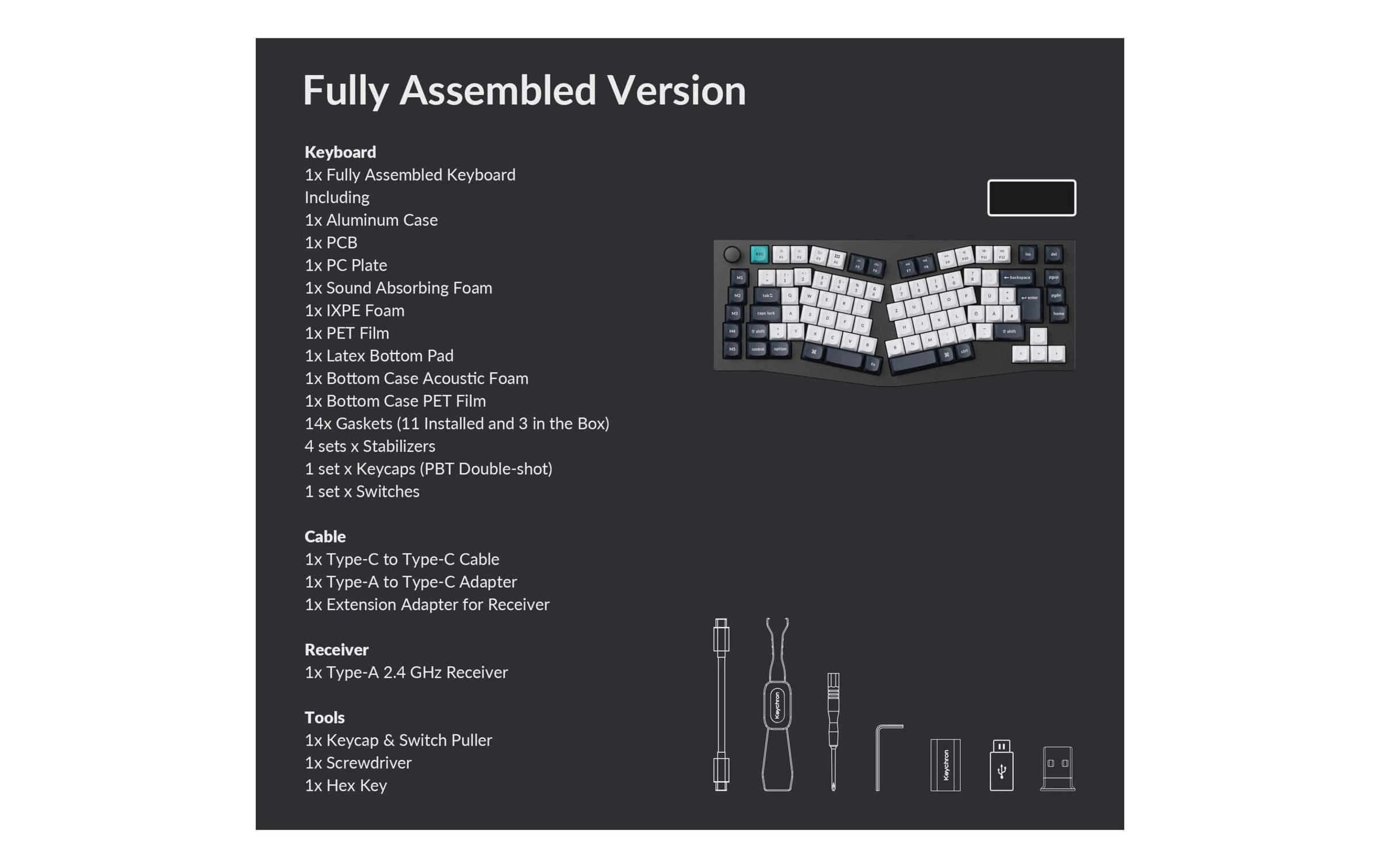   Gaming-Tastatur »Keychron Q10 Max Black QMK Red Switch« ()