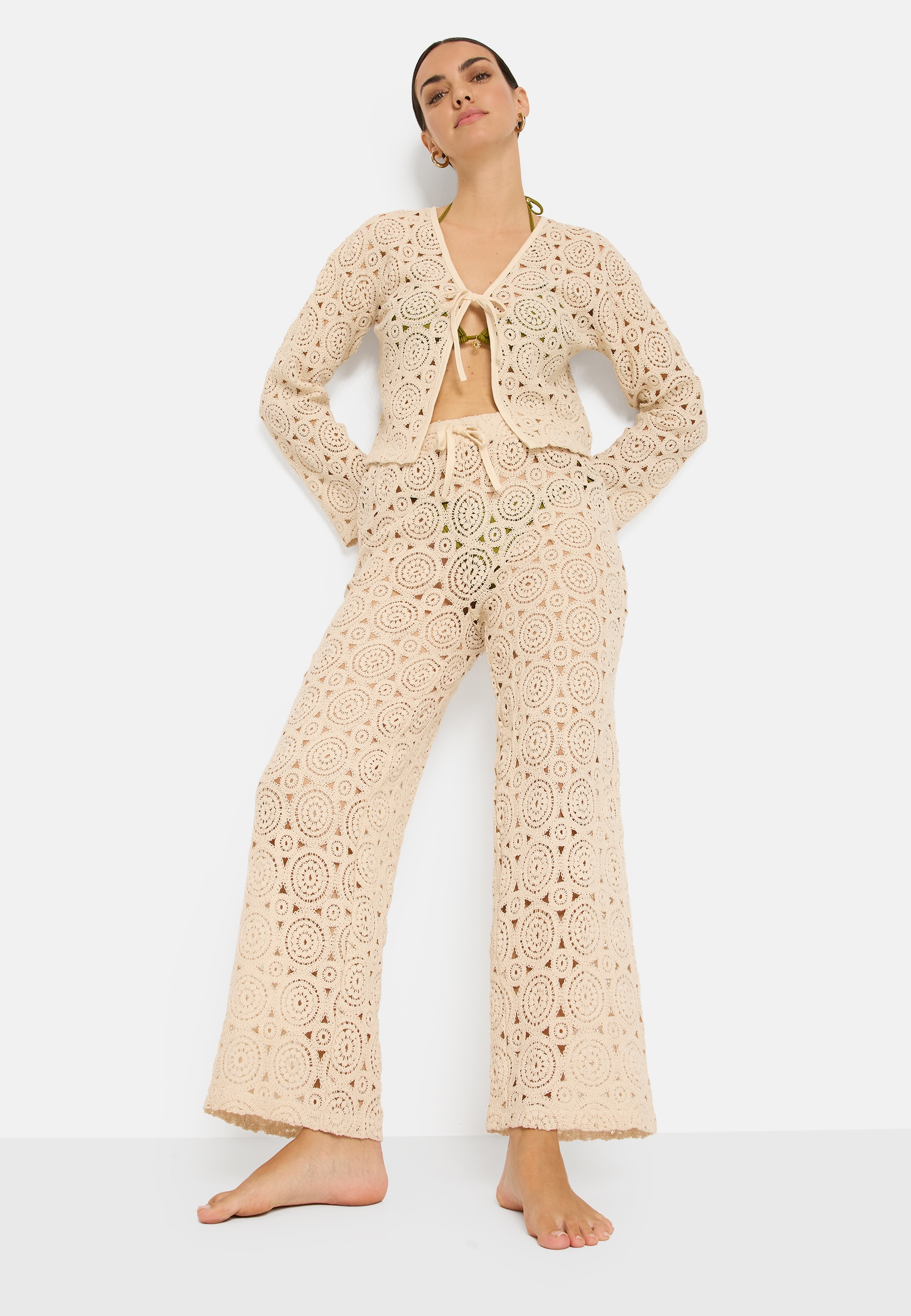 LSCN by LASCANA Pantalon de plage  aus weicher Häkelspitze mit Gummizugbund