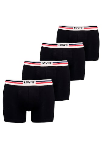 Boxershorts, (Packung, 4 St.), LEVIS MEN PLACED SPRTSWR LOGO BOXER BRIEF ORG 4P E
